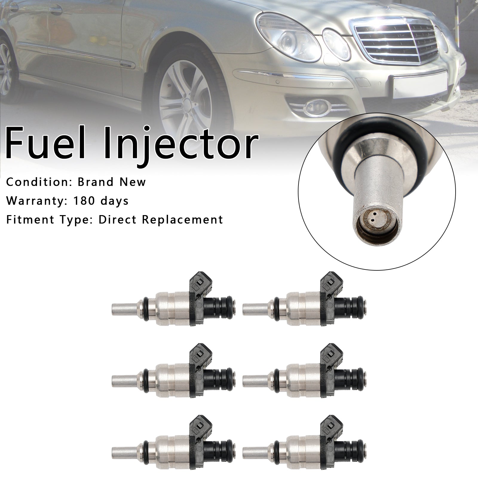 1998-2000 BMW 323i 2.5L 6PCS Inyector de combustible 13537546244 1427240 7546244