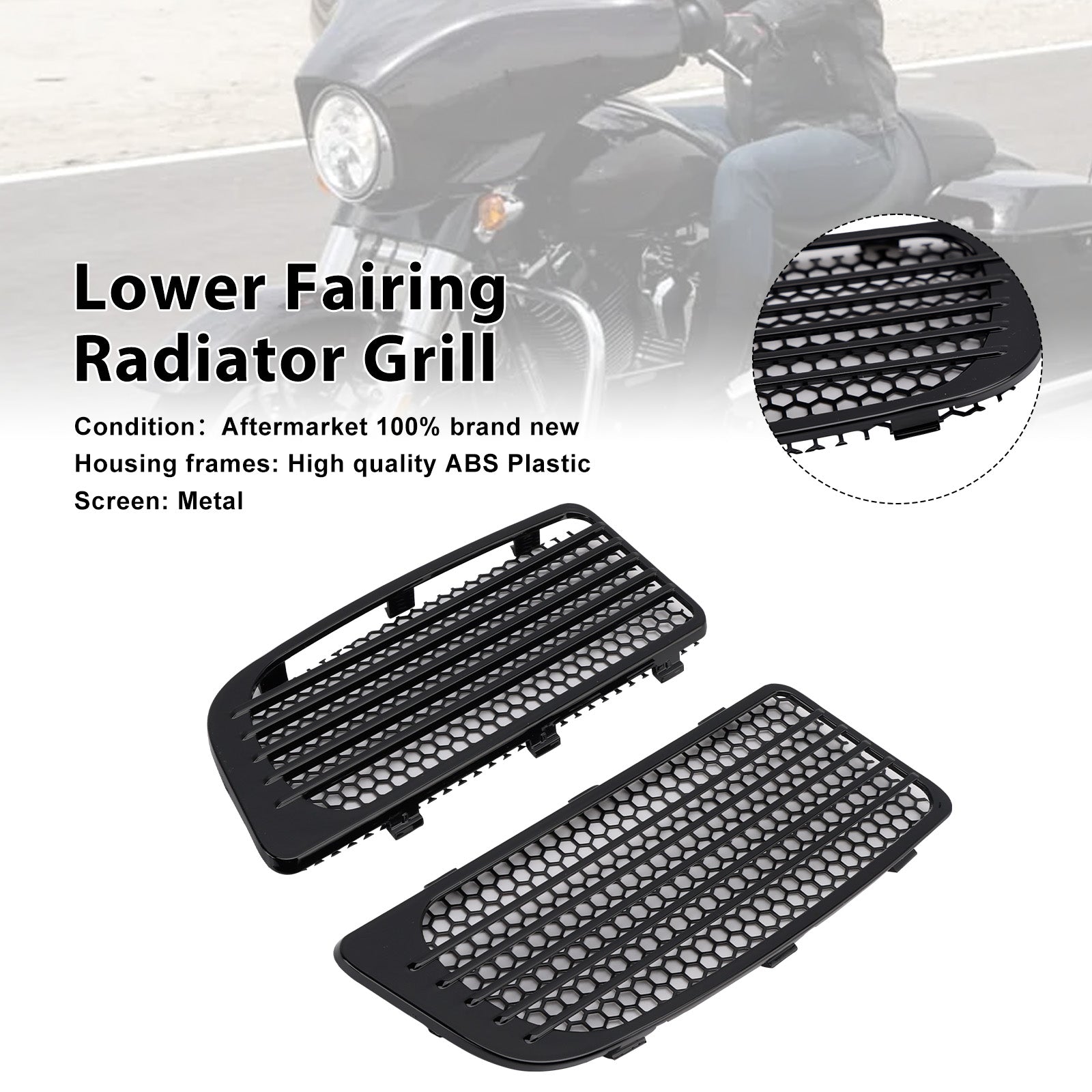 Lower Fairing Radiator Grill Fit For Road Glide King FLHR Special FLTRXS