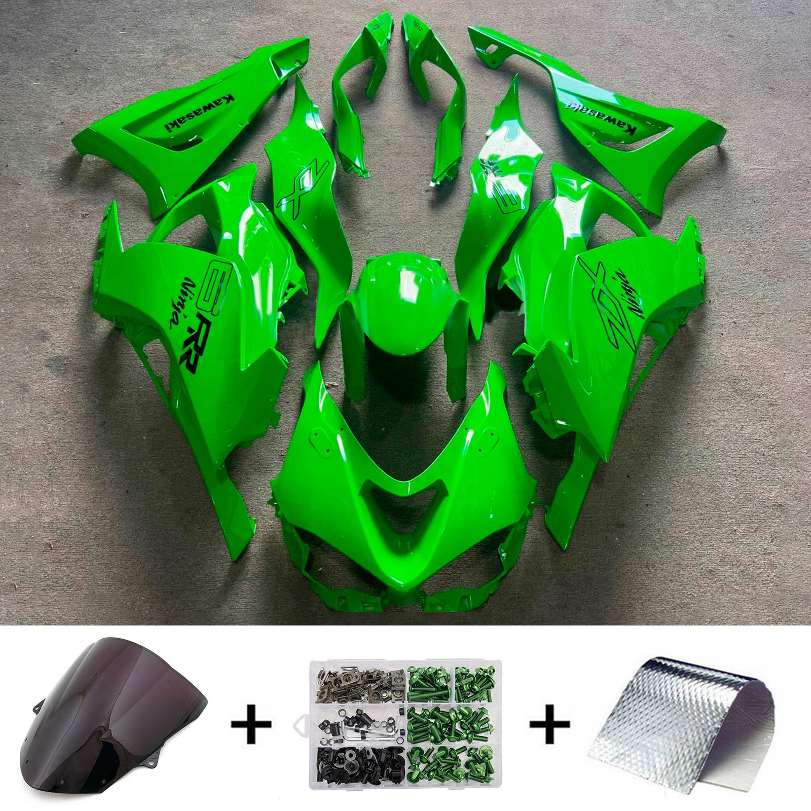 Kit carenatura iniezione carrozzeria in plastica ABS adatta per Kawasaki ZX-6R 2024-2025