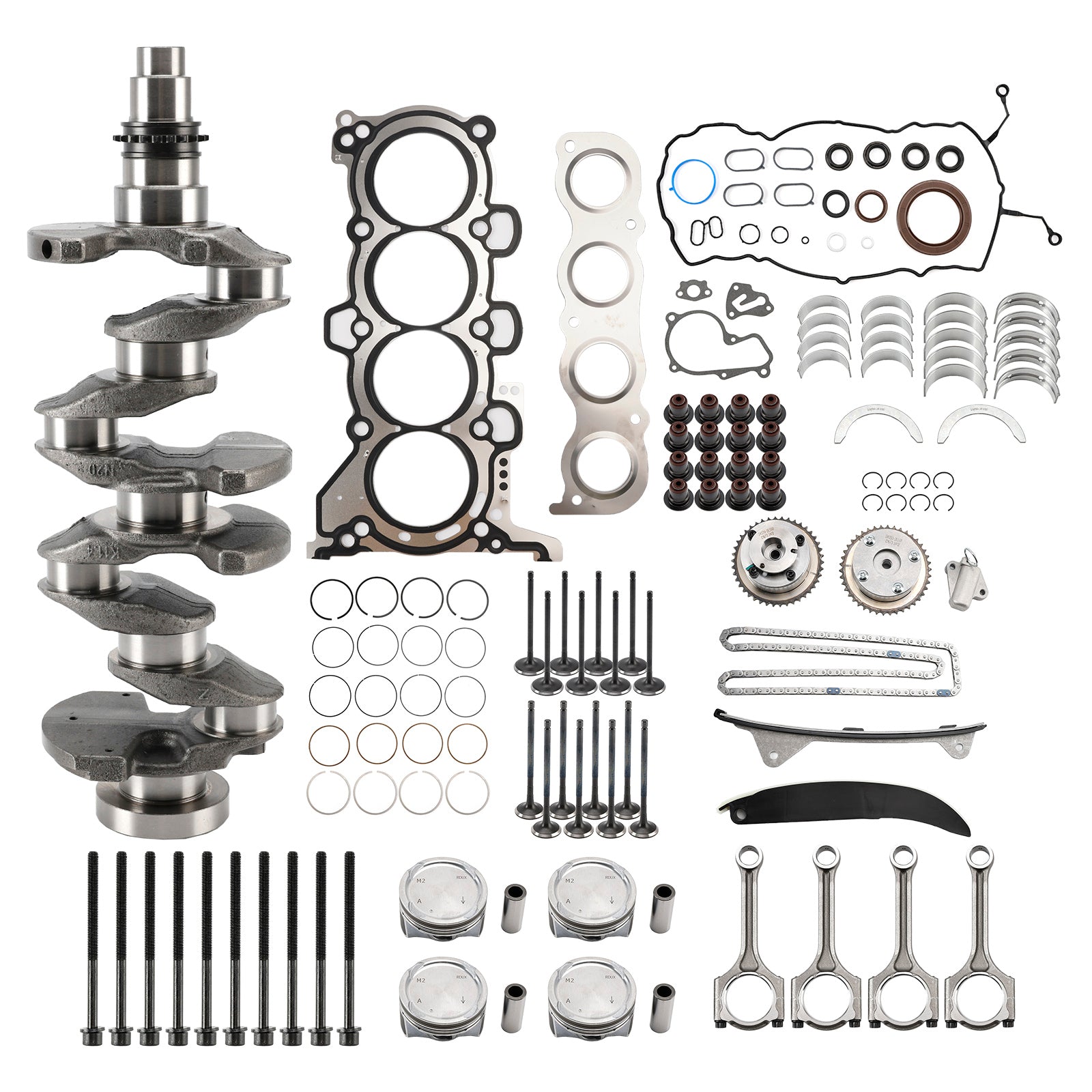 Kit de reconstrucción de motor Hyundai Kia G4NG 2.0L con sincronización de varillas de cigüeñal