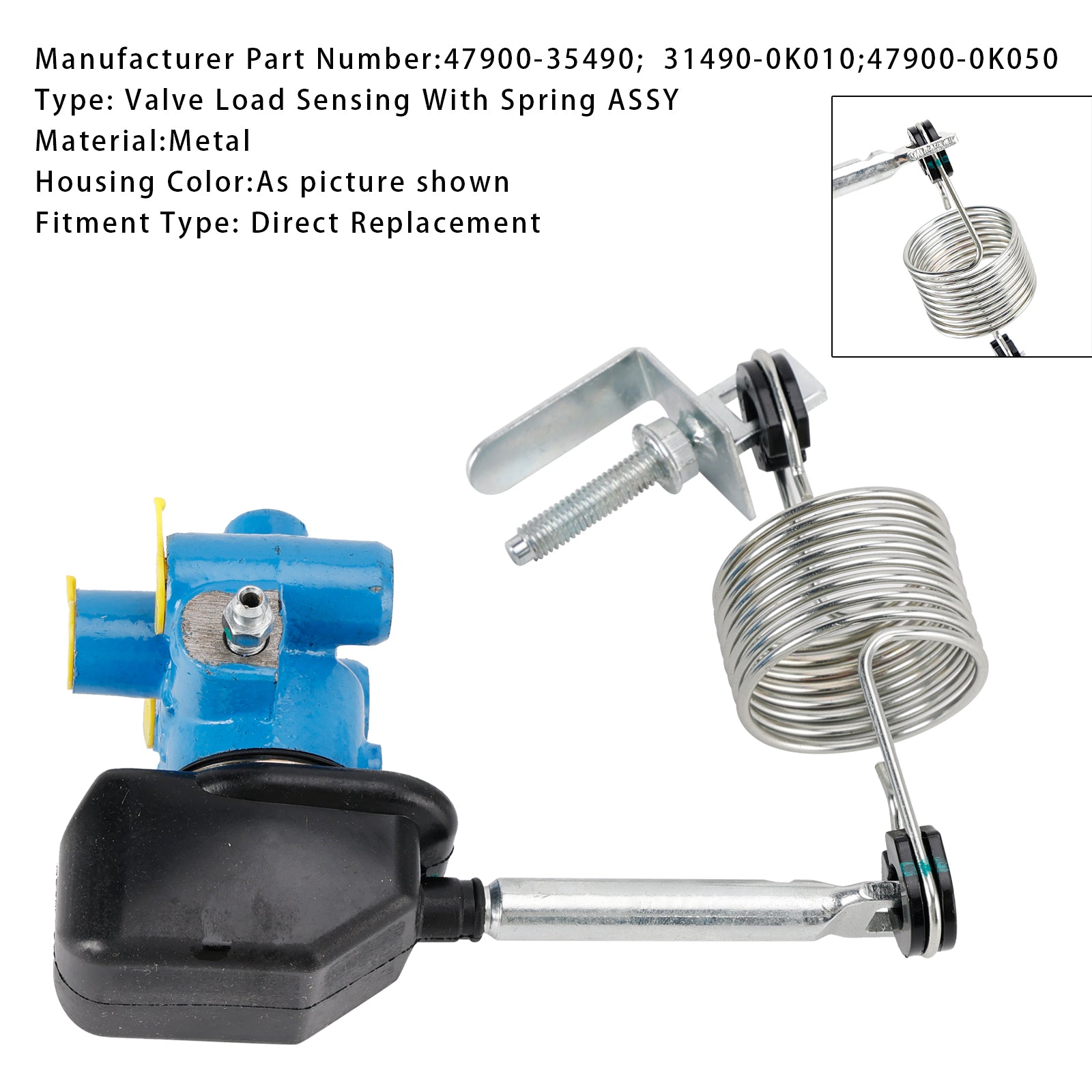 1995-2015 TOYOTA FORTUNER Bromsbelastningsavkännande ventil med fjäder ASSY 47900-35490