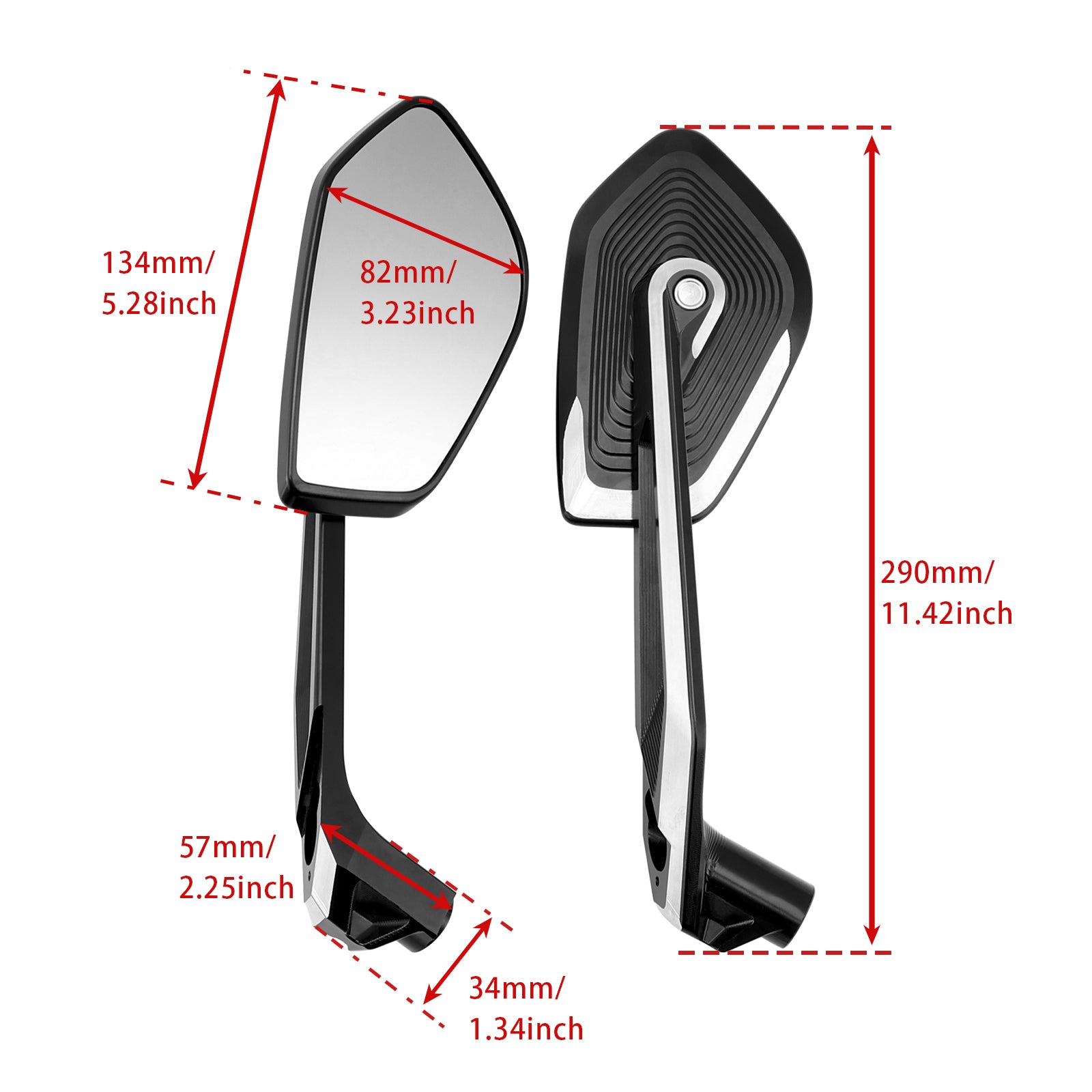 2018-2025 BMW R 1250 GS (K50) Pair Mirrors 51168406497 51168406498