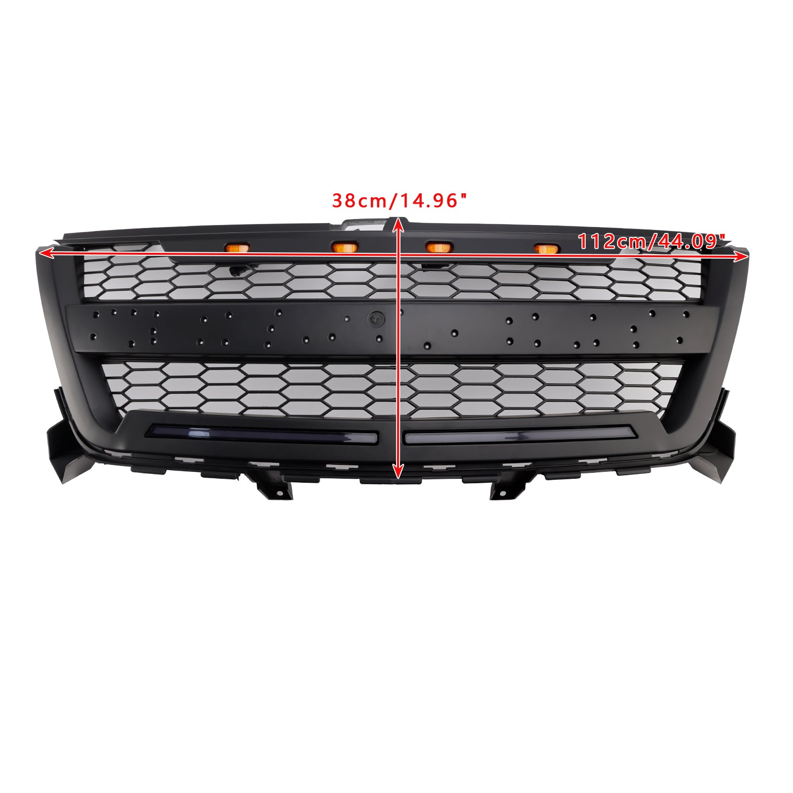 Grade de pára-choques dianteiro preto foste fit Chevy Colorado 2016-2020 com LED