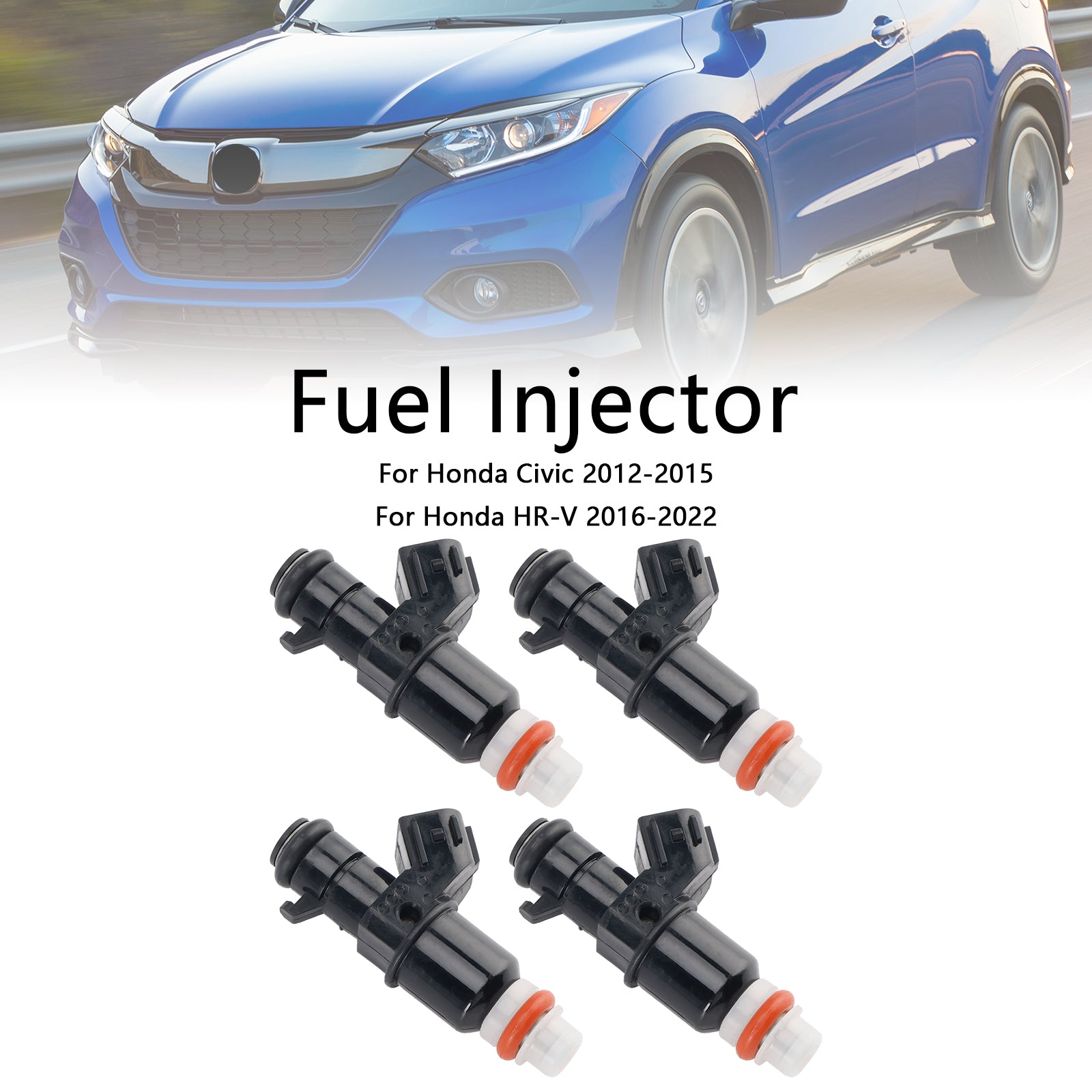 4pcs injecteur de carburant 16450-RWK-003 Fit Honda HR-V 2016-2022 Fit Honda Civic