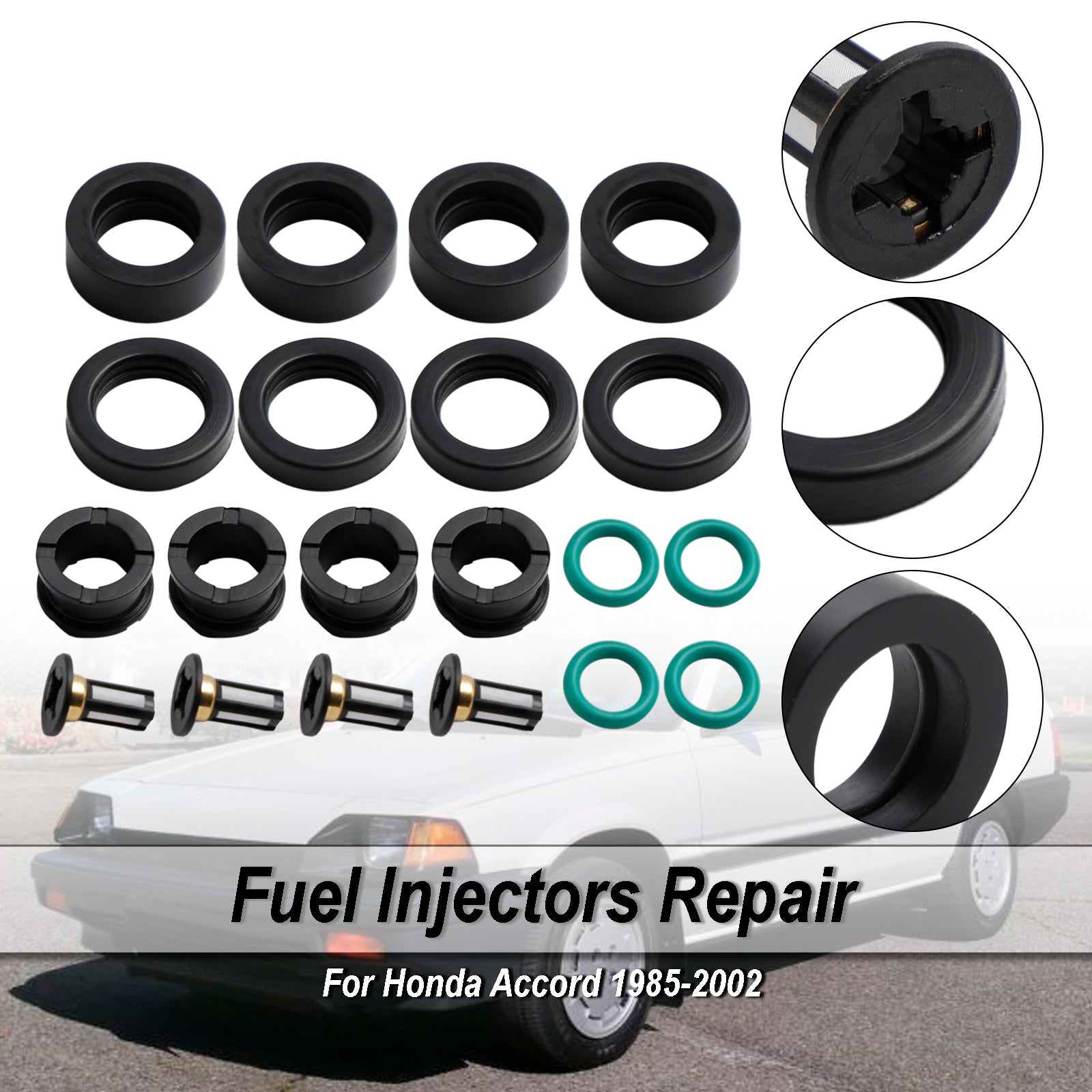 Reparatieset voor brandstofinjector O-ringen afdichtingen geschikt voor Honda Accord 1985-2002 Civic CRX