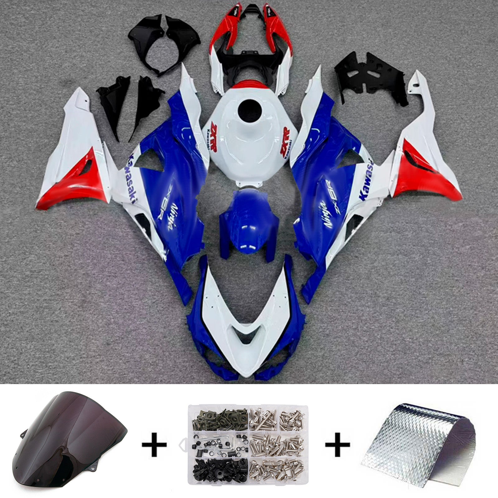 Kit carenatura iniezione carrozzeria in plastica ABS adatta per Kawasaki ZX-6R 2024-2025