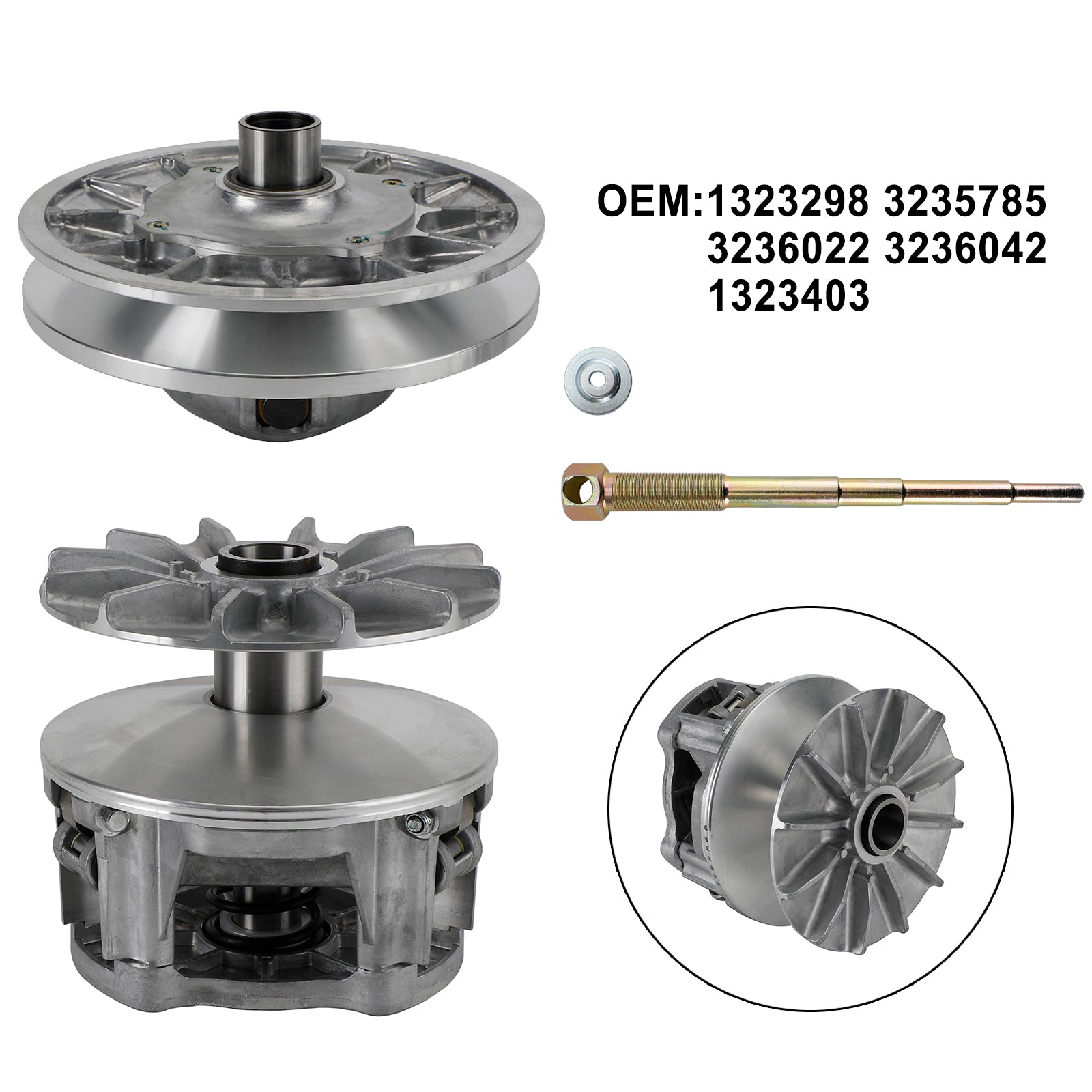 Voorkant&Achterste racekoppelingsvariator voor Polaris RZR General 1000XP 1323298 3235785