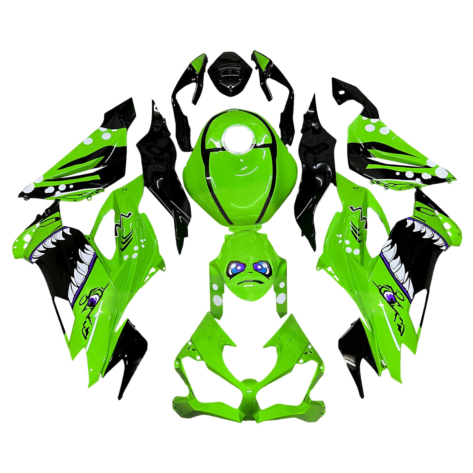 Kit de carenagem injeção ABS PLÁSTICO DE PLÁSTICOS ABS PARA KAWASAKI ZX6R 2019-2023