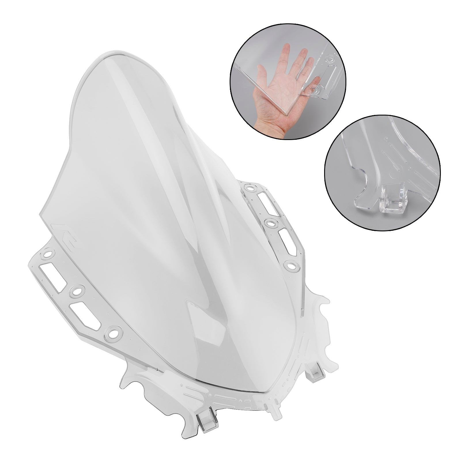 Černé sklo čelného skla vhodné pre Yamaha YZF R15 V4 2021-2024