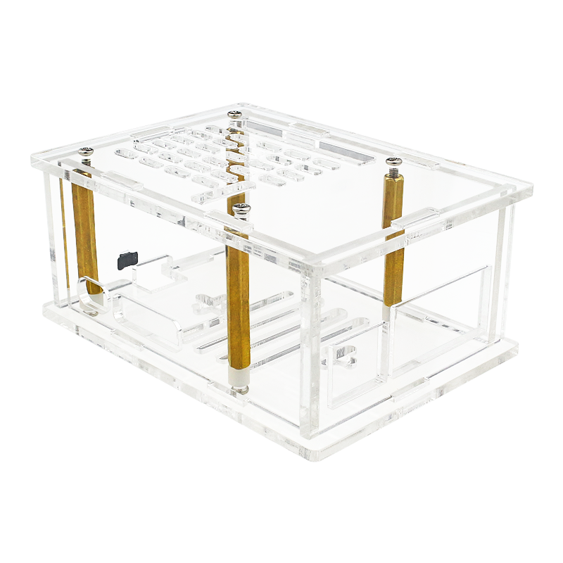 Raspberry Pi5 PCI-E Adapterbehuizing PCIe naar M.2 Adapterkaart Acrylboxradiator