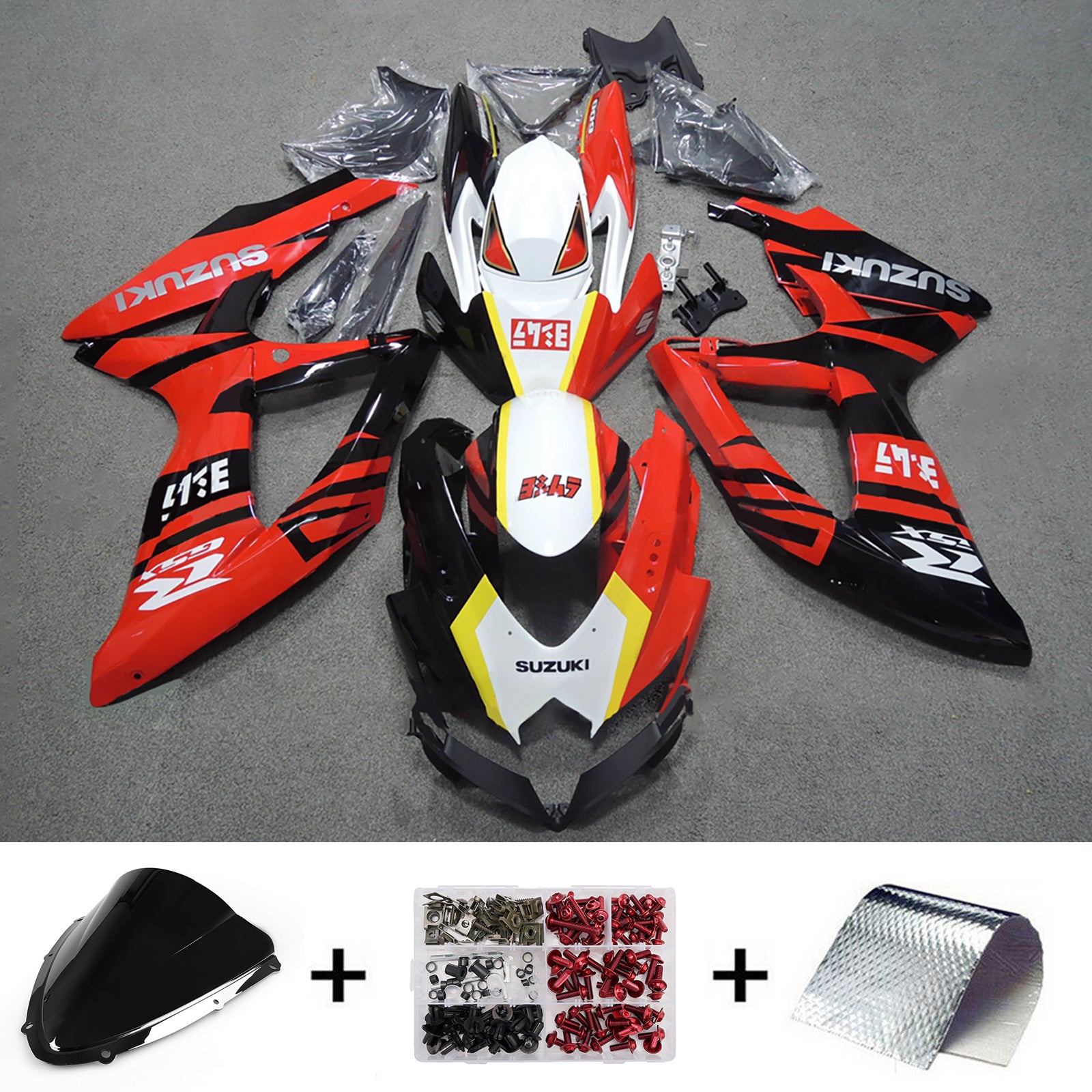 Injection Fairing Kit Bodywork Plastic ABS For Suzuki GSXR 600/750 2008-2010 K8