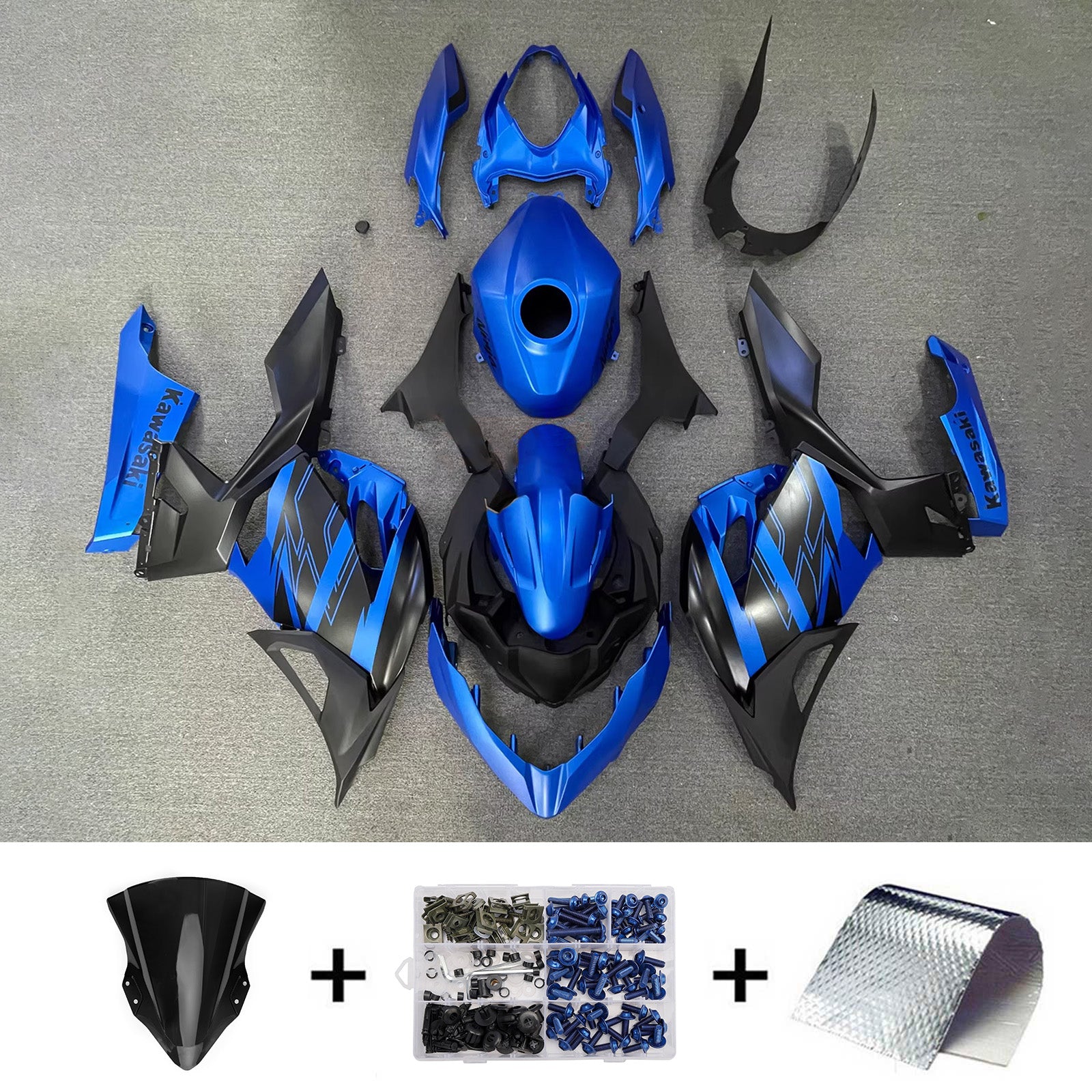 Kit carena iniezione carrozzeria in plastica ABS adatta per Kawasaki EX400 Ninja400 2018-2024