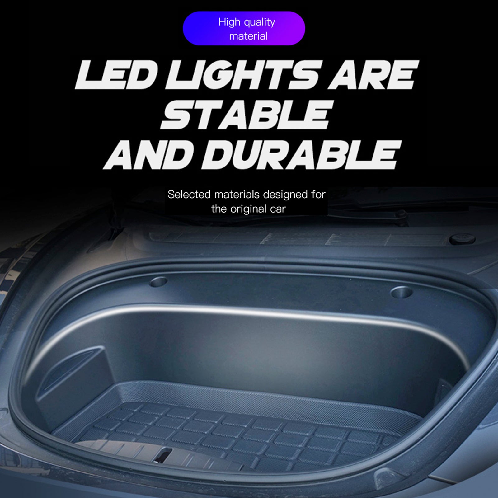 Tira de luz LED de ambiente ambiental para maletero delantero, blanca, para Tesla Model 3/Y/S/X