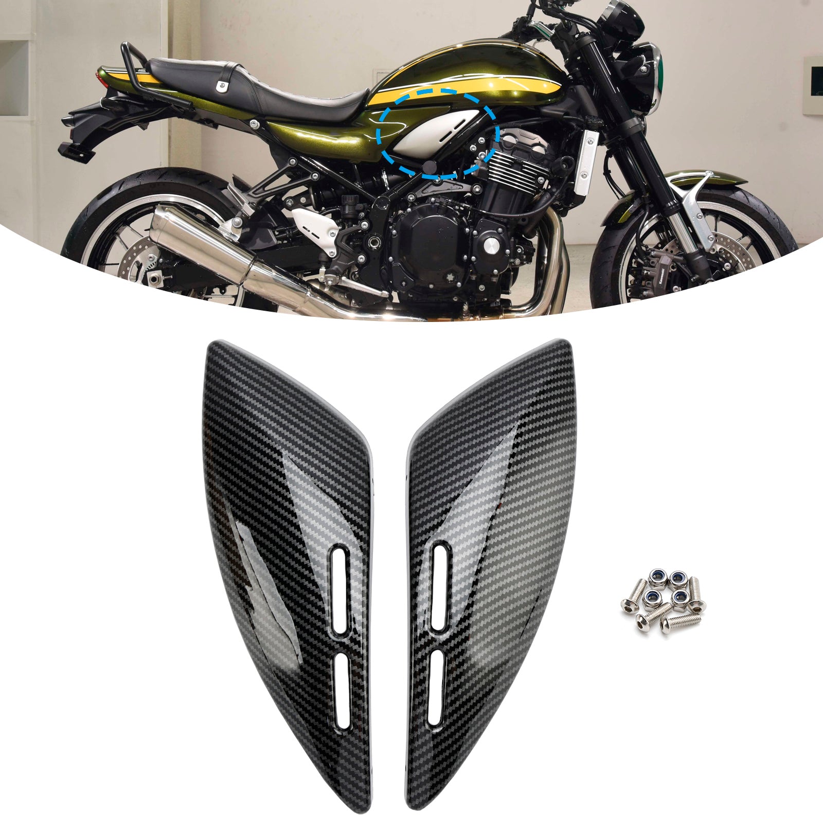 2018-2024 Kawasaki Z900RS Gas Tank Side Cover Panel Fairing Cowl