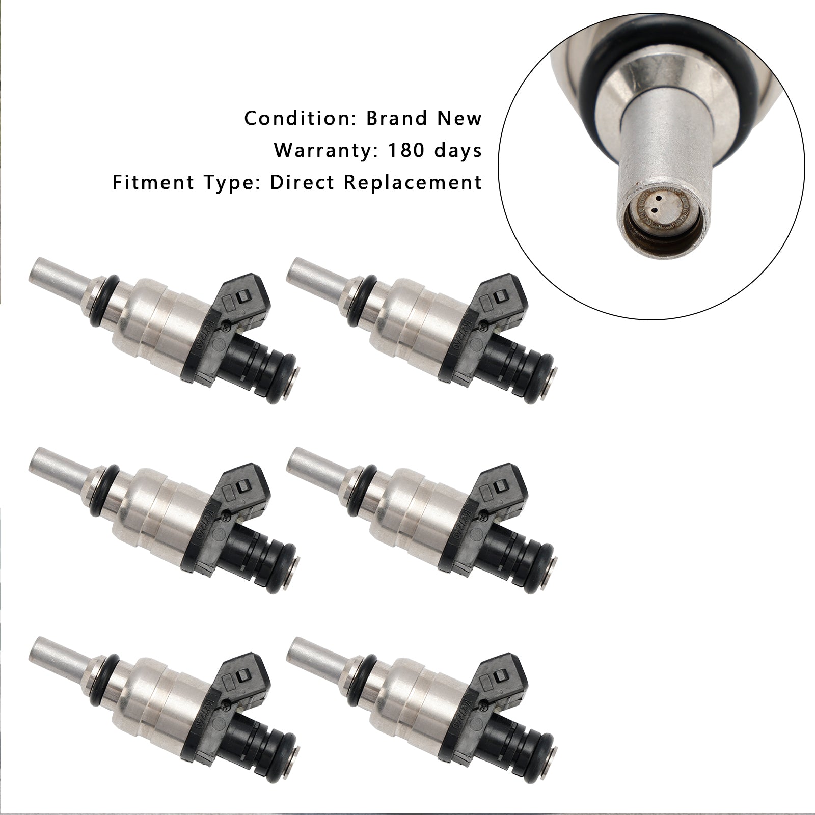 1998-2000 BMW 323i 2.5L 6PCS Inyector de combustible 13537546244 1427240 7546244