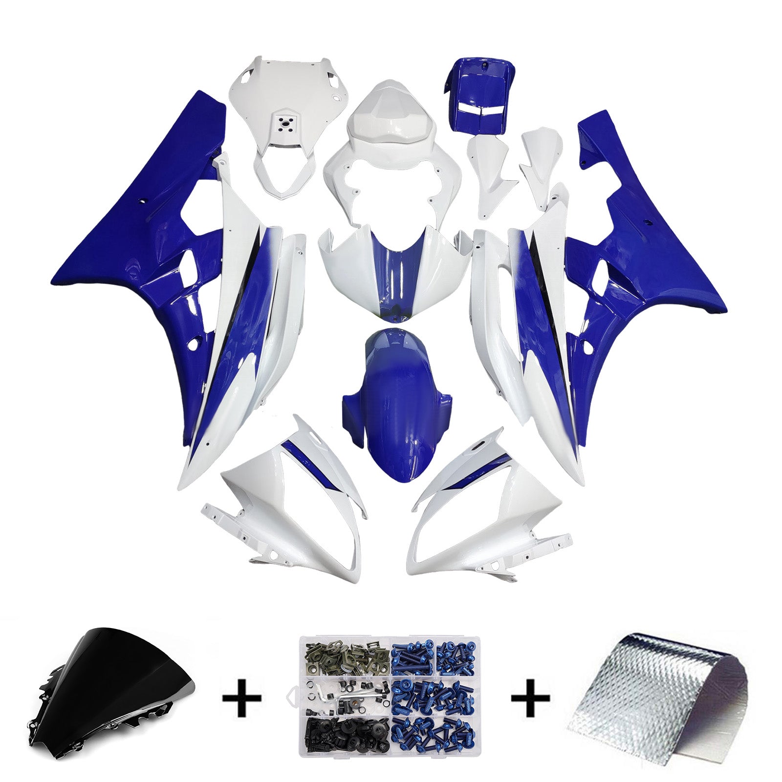 Kit de carénage d'injection carrosserie plastique ABS pour Yamaha YZFR6 YZF-R6 2006-2007