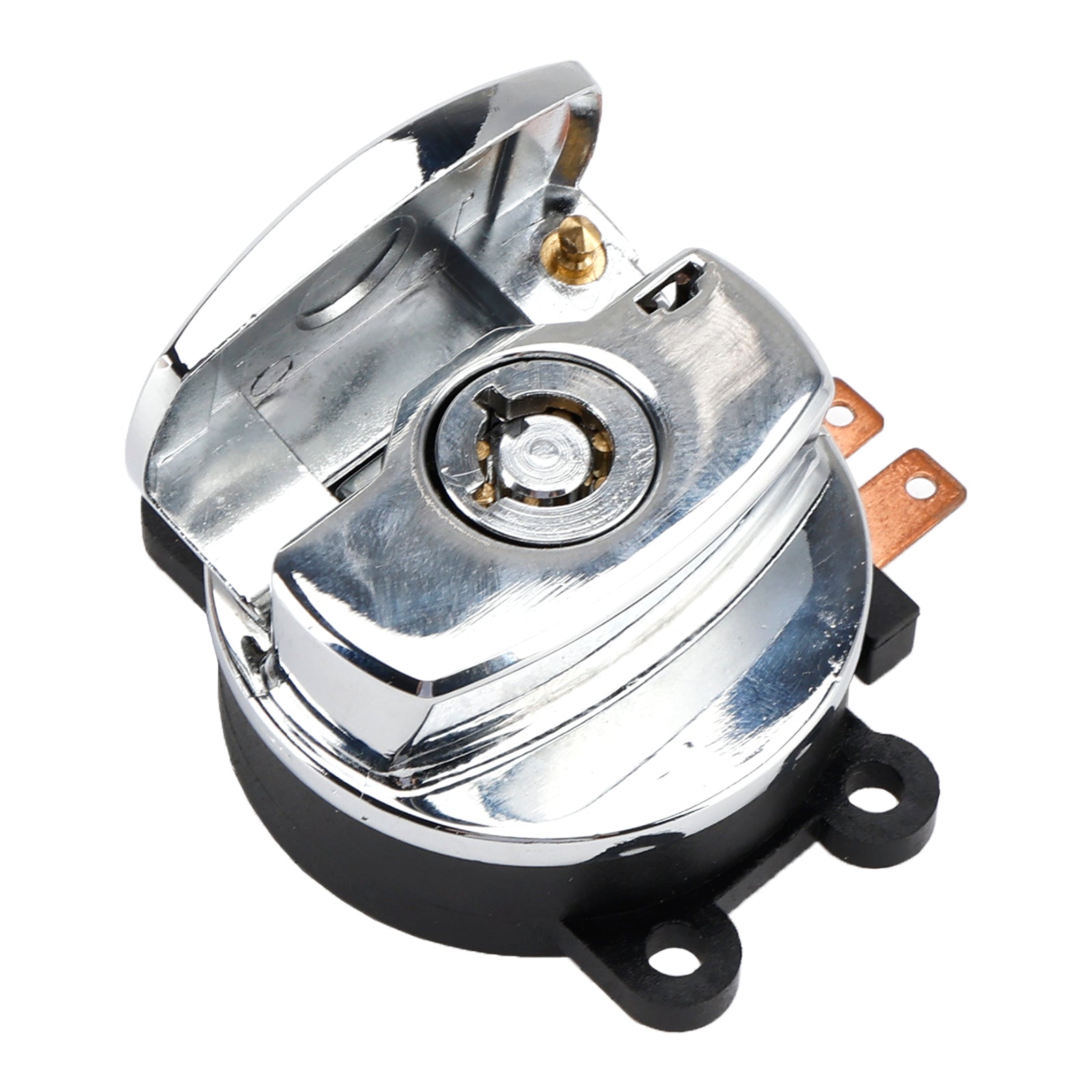 Chrome contactslot met sleutels voor Dyna FXDWG 96-10 Softail FXST FLST 00-10