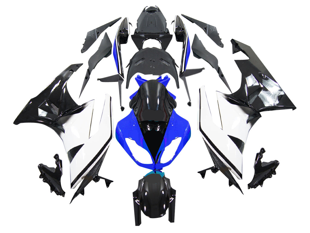 Fares 2009-2012 Kawasaki Zx6r ZX636 BLIE BLICE BLANC NINJA RACING GÉNÉRIC
