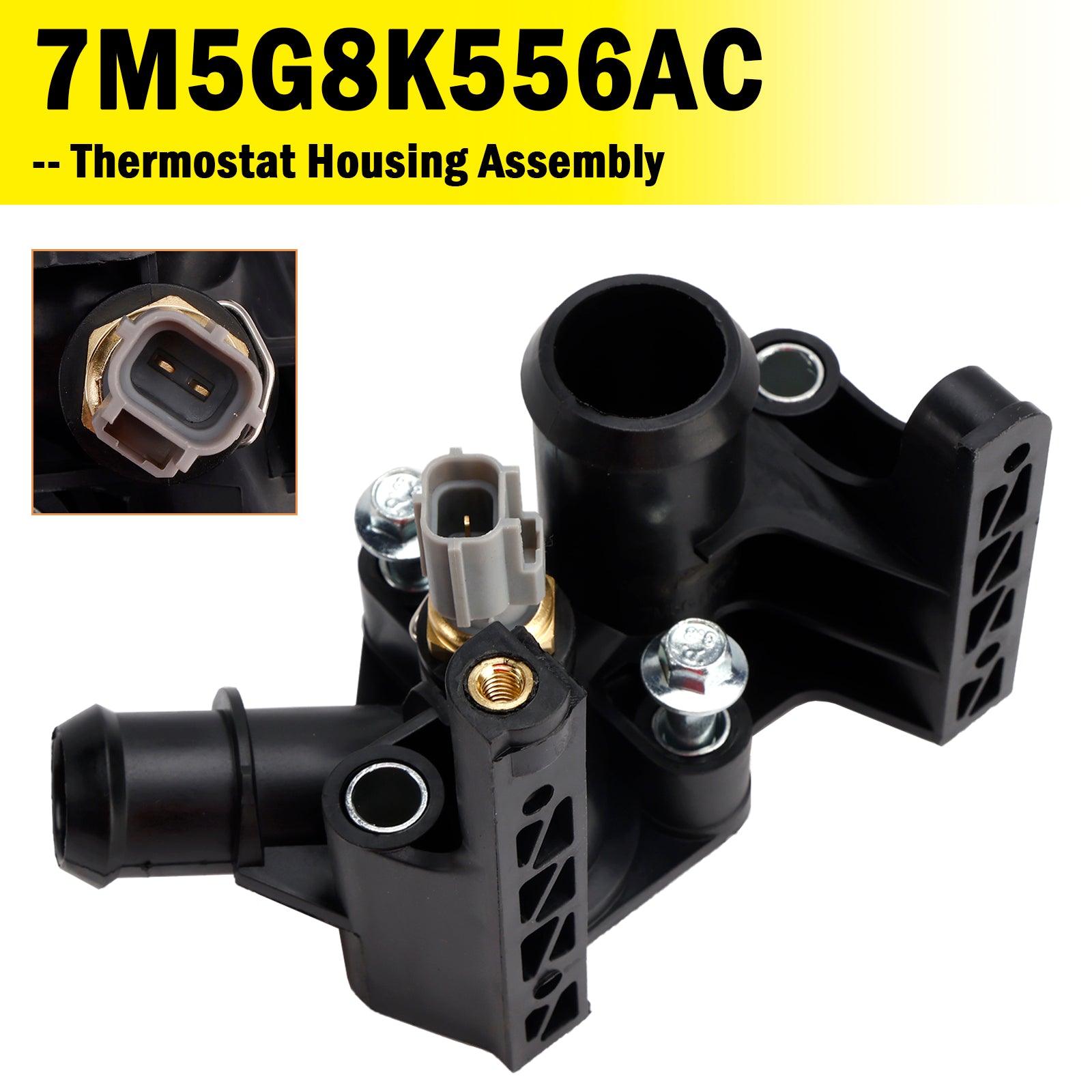 7M5G8K556AC Thermostat Housing Assembly for Ford Fiesta FBD GFJ Focus 1.6L