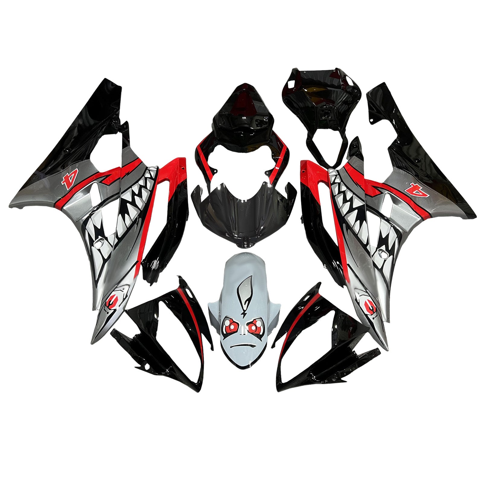 Kit de carénage d'injection carrosserie plastique ABS pour Yamaha YZFR6 YZF-R6 2006-2007