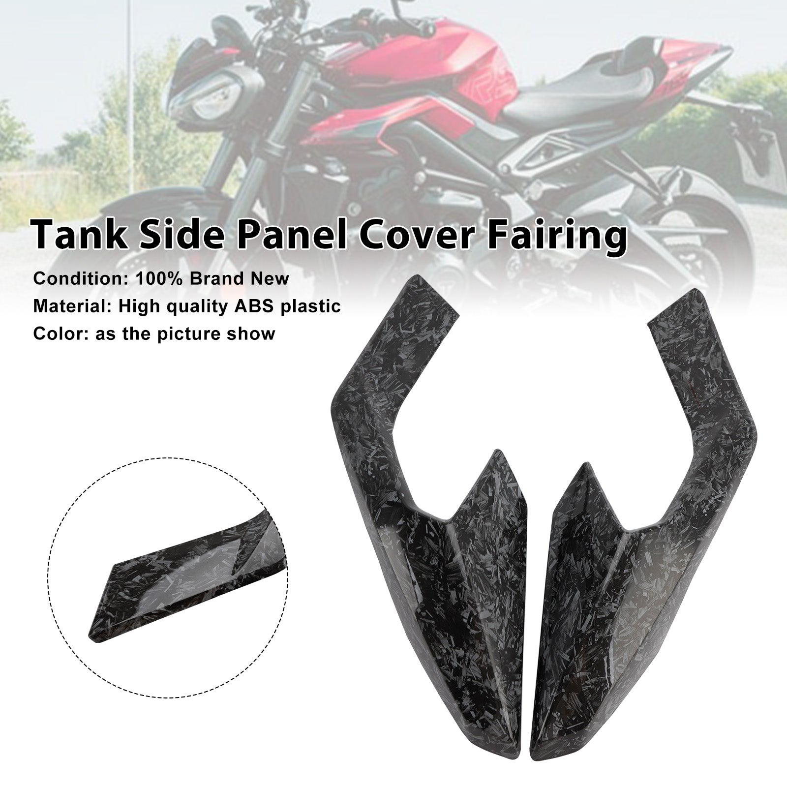 2023-2025 Street Triple 765 R/RS Carénage du panneau de couverture latérale du réservoir