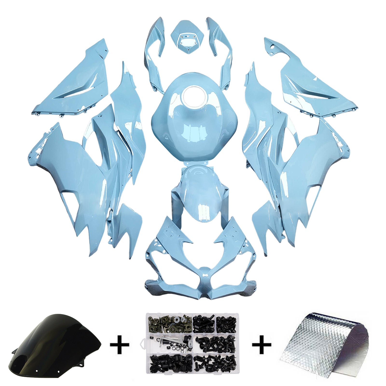 Kit de carenagem injeção ABS PLÁSTICO DE PLÁSTICOS ABS PARA KAWASAKI ZX6R 2019-2023