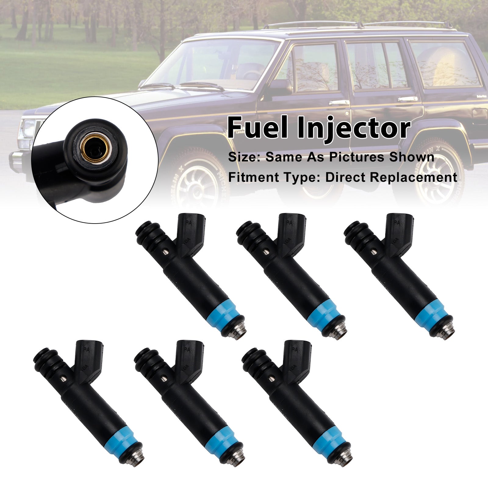 6Pcs Fuel Injector For Jeep 4.0L I6 1999-2004 Dodge RAM 04854181 0280155784