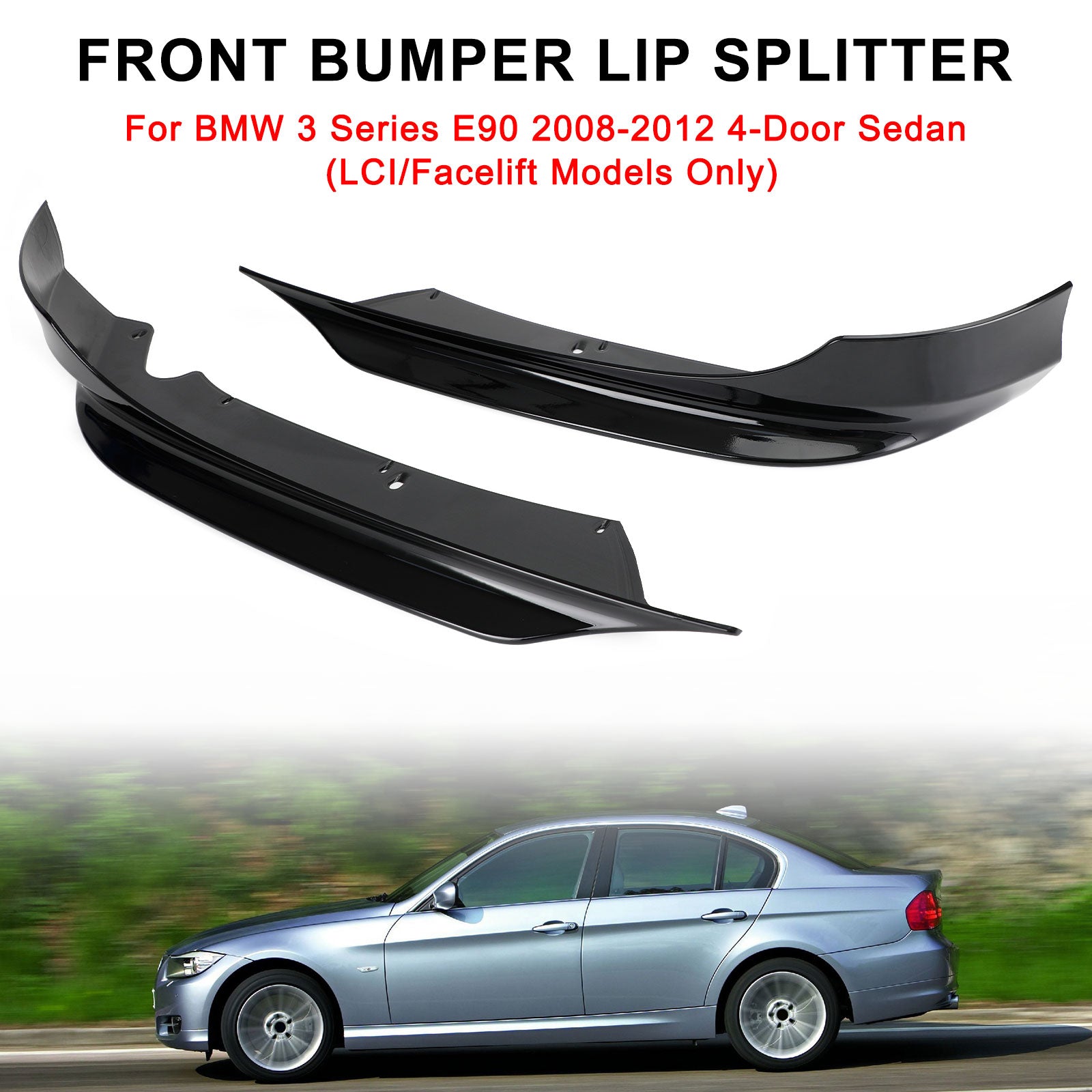 2008-2012 BMW 3 Series E90 LCI PP Front Bumper Lip Splitter Spoiler