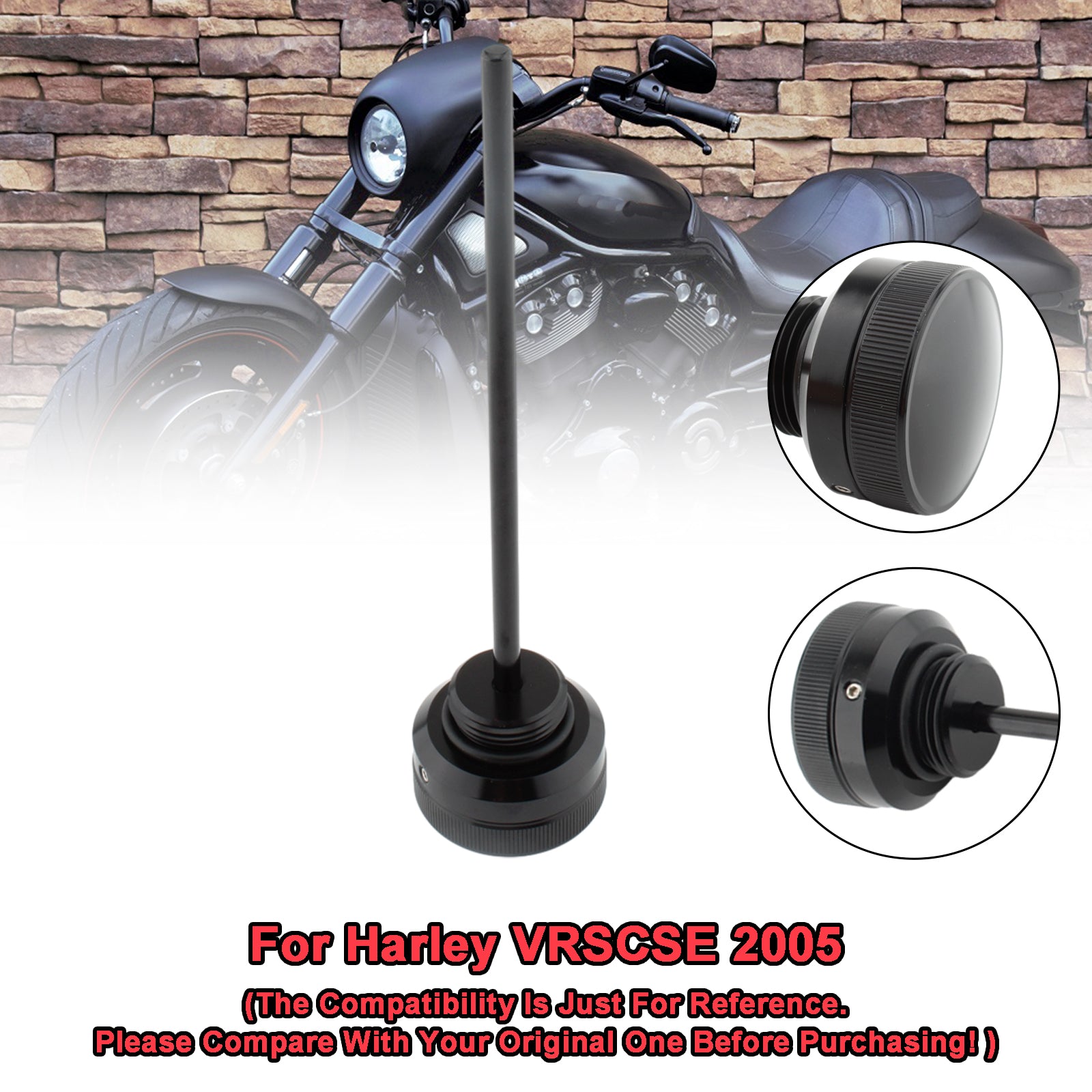 Tapón de tapa de tanque de varilla medidora de aceite, compatible con VRSCA VRSCB VRSCD VRSCSE VRSCAW
