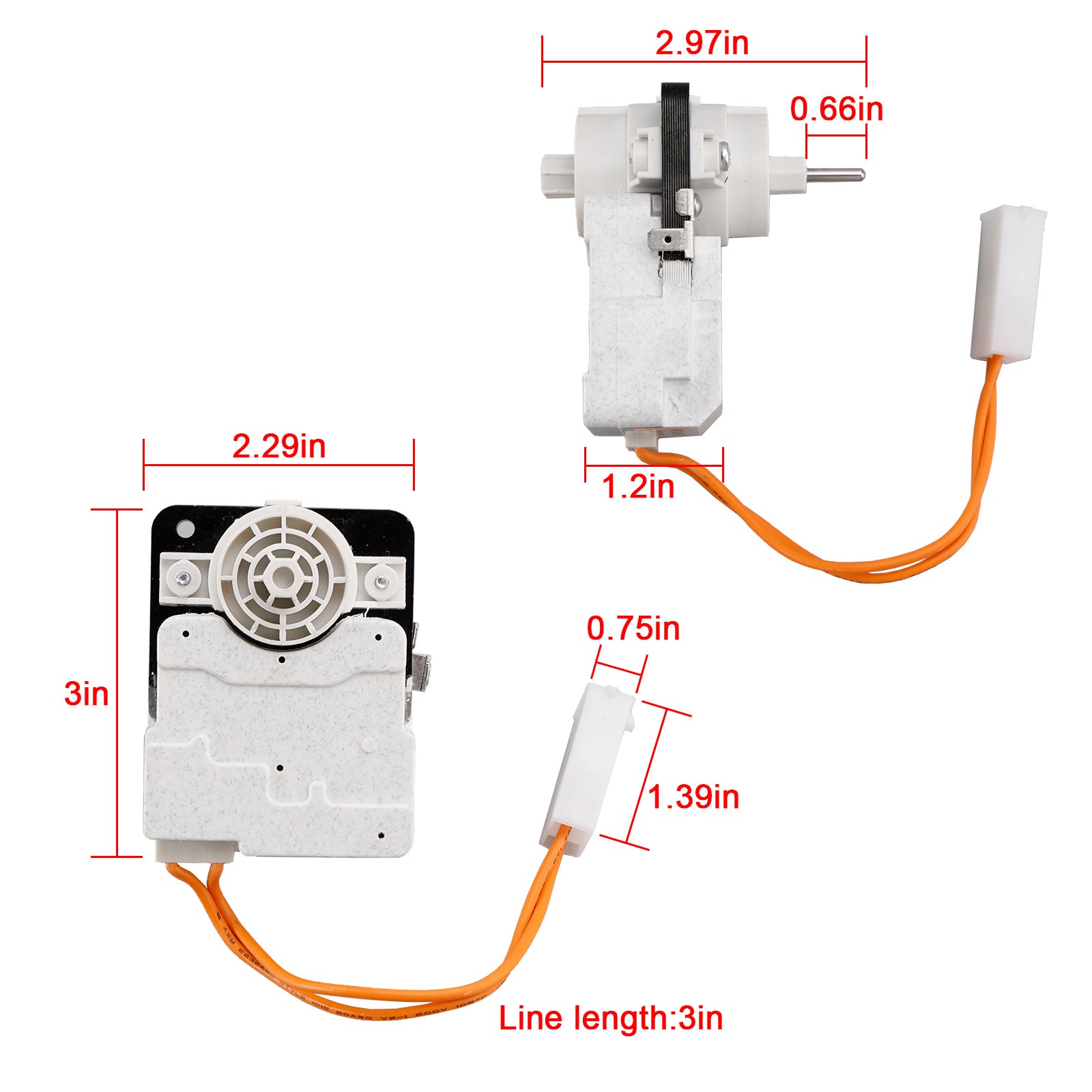 W10464673 Refrigerator Evaporator Fan Motor for Whirl-Pool Replace WPW10464673