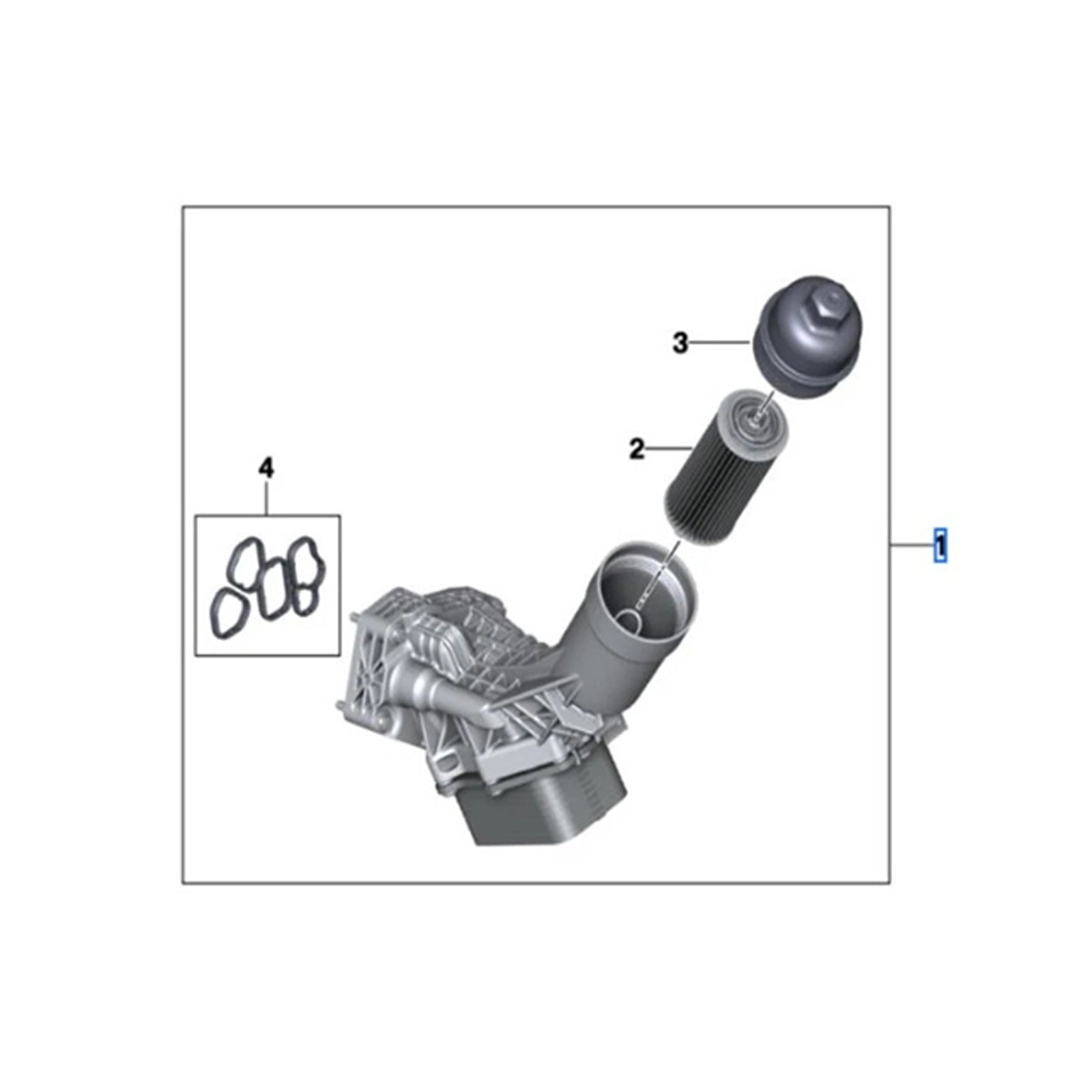 Ensemble de refroidisseur de boîtier de filtre à huile 11428580414 8580414 pour moteur BMW B42 B46 B48