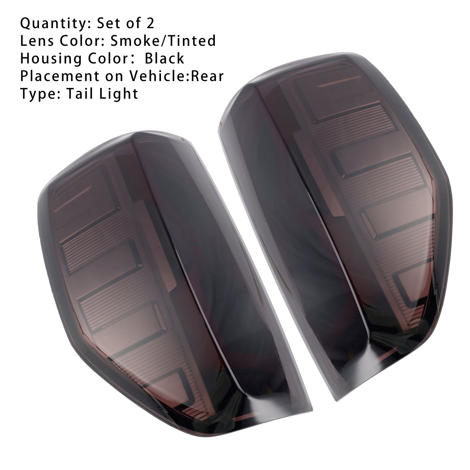 2012-2021 Ford Ranger T6 T7 T8 PX1 PX2 PX3 LED Black Clear Rear Tail Light Lamp