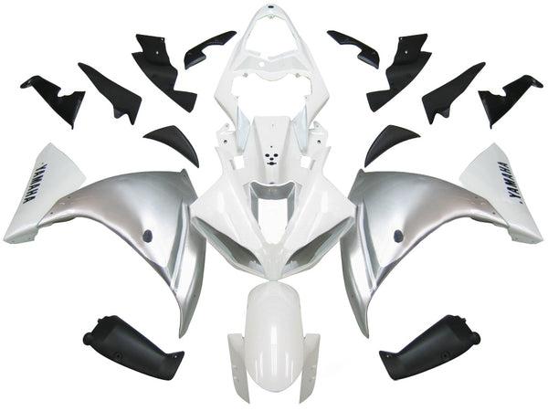 2009-20121 Yamaha YZF-R1 White Silver Racing Fairings Generic