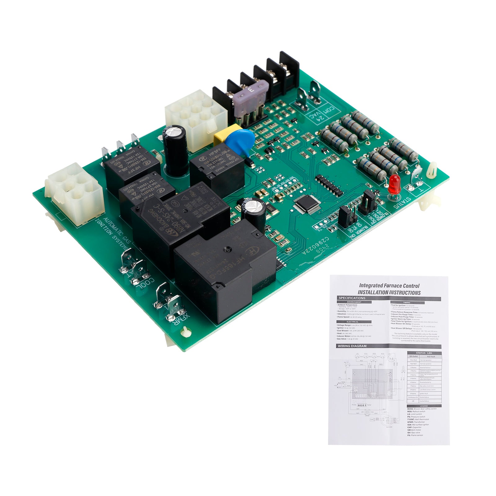 Placa de circuito de controle do forno ICM280 para Goodman Control Board B1809906 B1809908