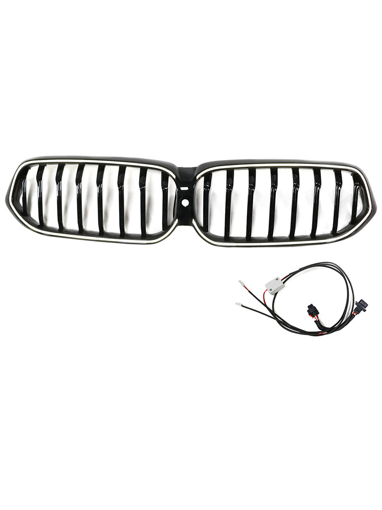 Parrilla frontal tipo riñón para BMW Serie 6 G32 2020-2025, color negro brillante
