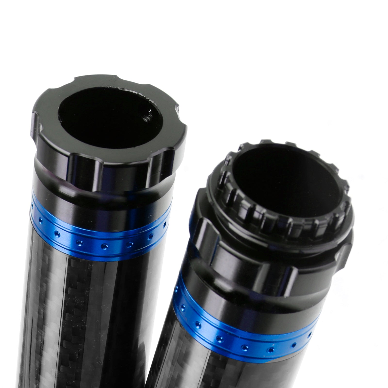 7/8"/22mm Motorfiets Stuur Handgrepen Carbon Universeel Groen Voor Motorfiets Zilver