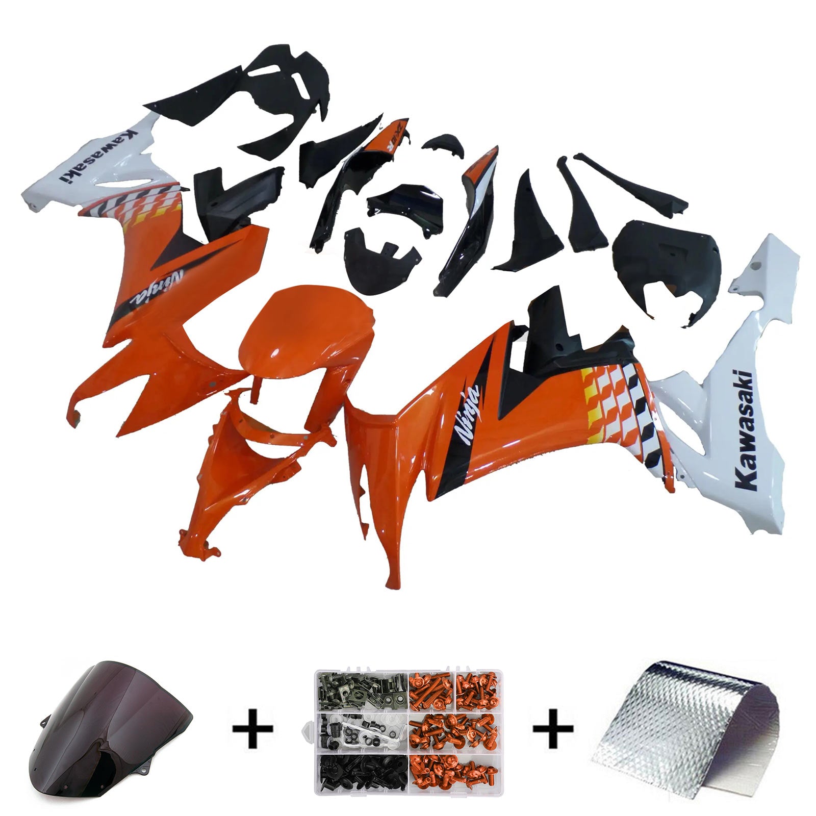2008-2010 KAWASAKI ZX10R Injektionsmässa kit Bodywork Plastic ABS