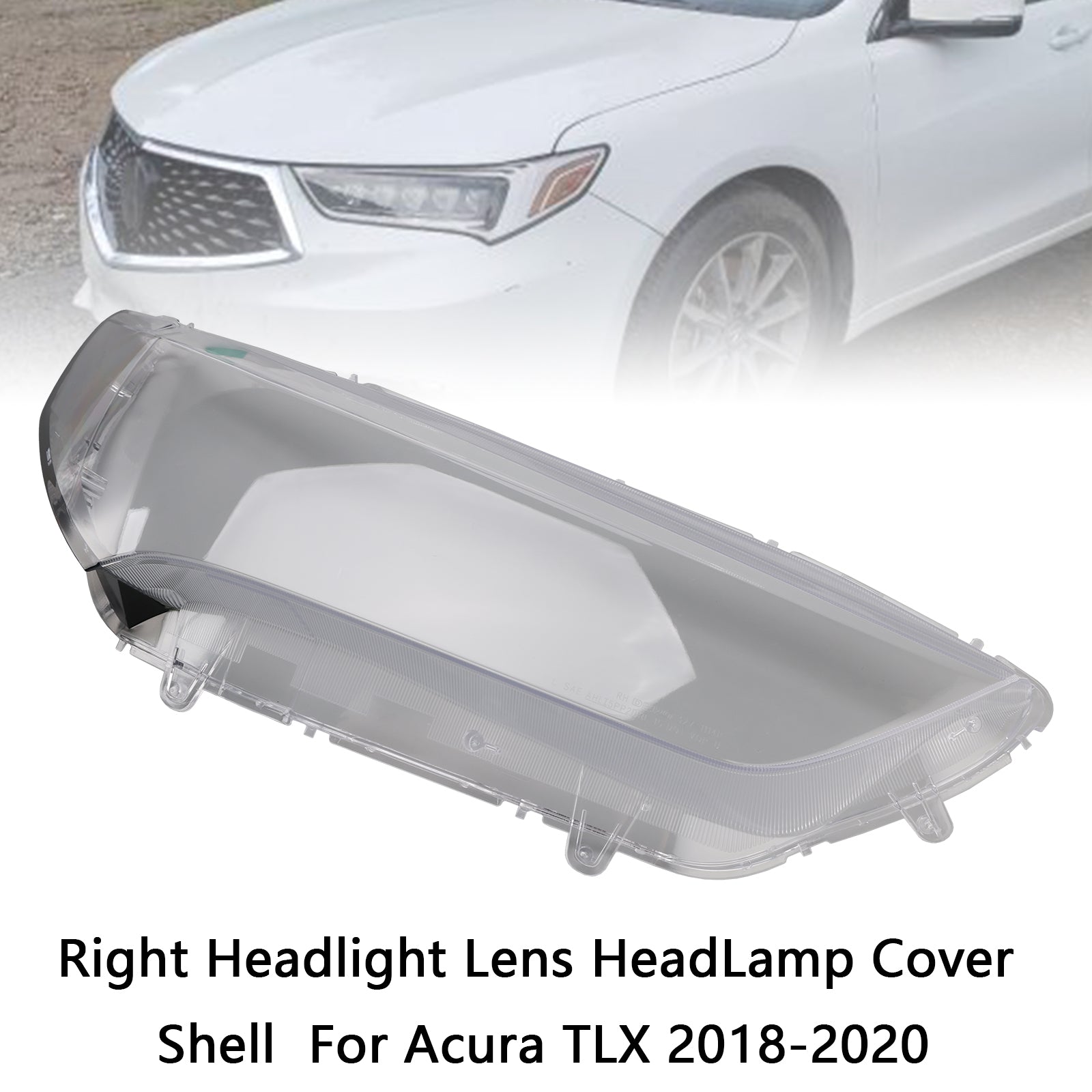 2018-2020 Acura TLX Right Headlight Lens HeadLamp Cover Shell
