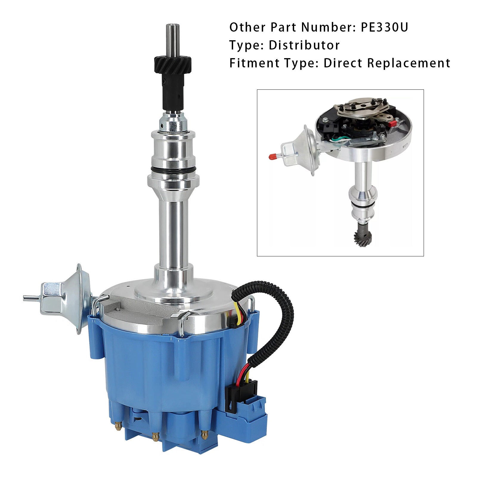 Ford Windsor 221 260 289 302 V8 Moteur Allumage Bleu Cap Distributeur avec bobine 65K 1030213