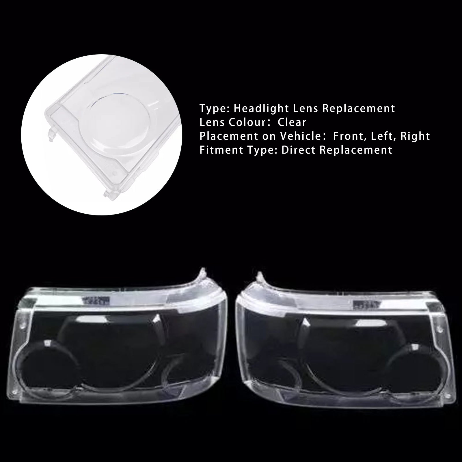 2006-2009 Land Range Rover Sport 2PCS Headlight HeadLamp Lens Cover LH+RH