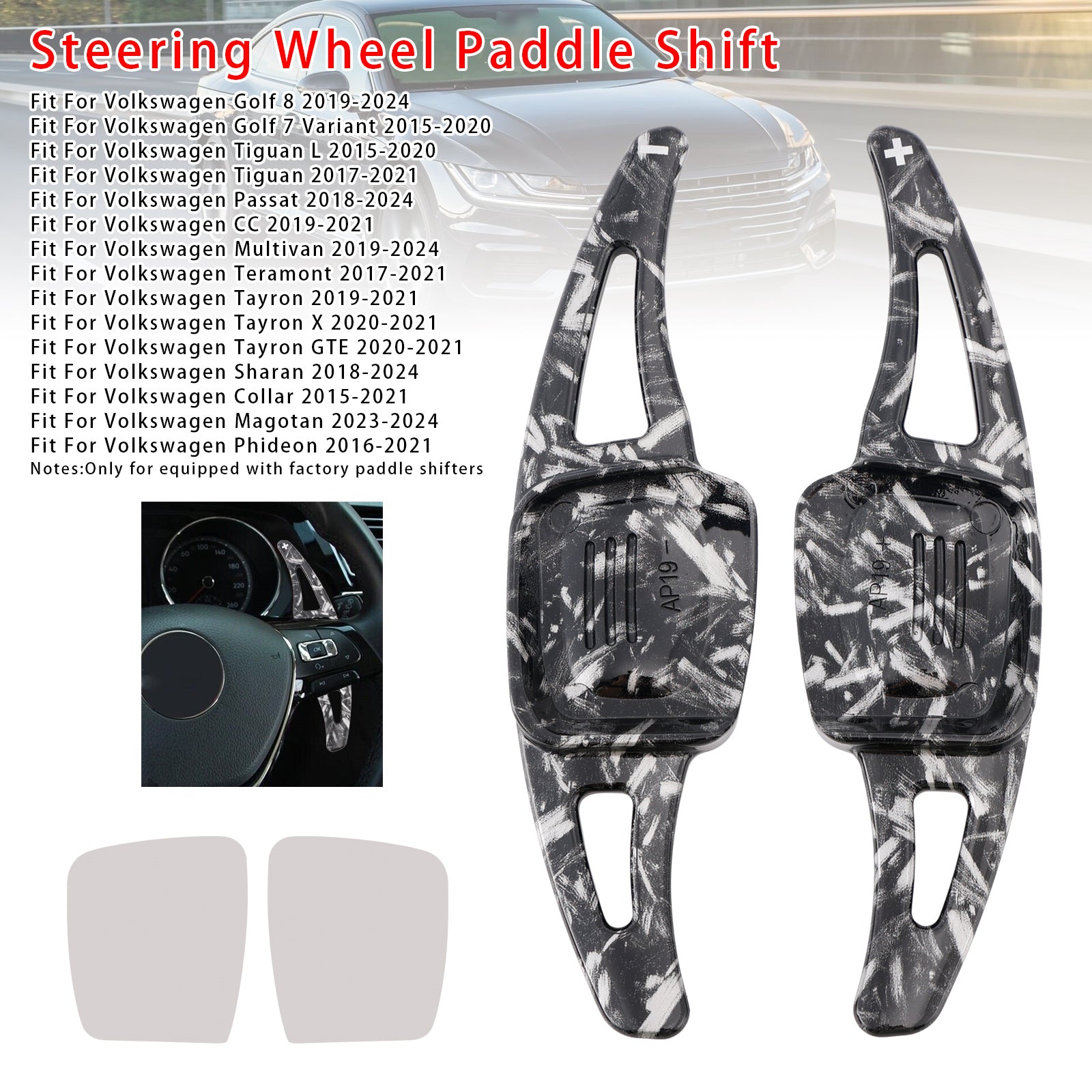 Steering Wheel Paddle Shifter Extension For VW Golf 8 Tiguan