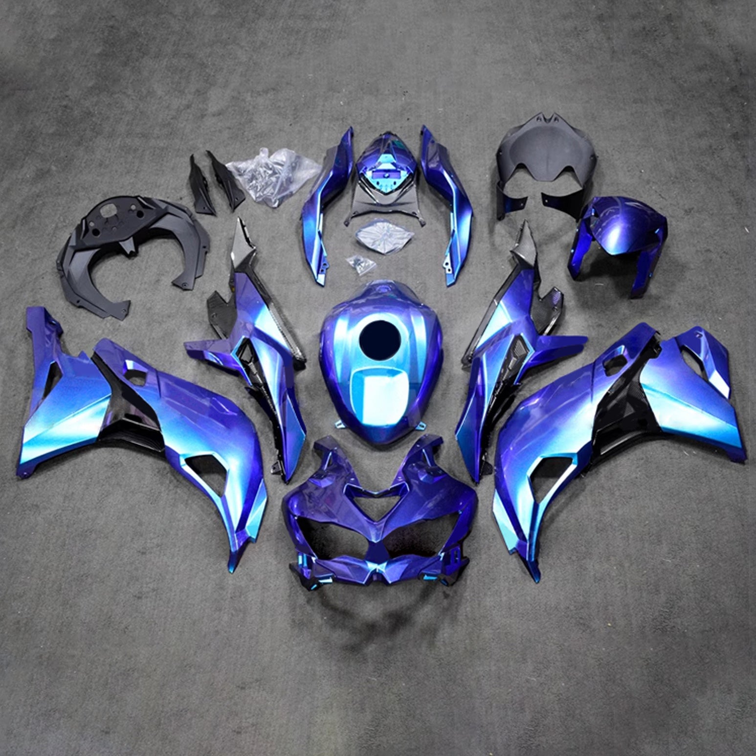 2019-2025 Kawasaki Ninja ZX-25R Amotopart Injection Fairing Kit Bodywork ABS #104