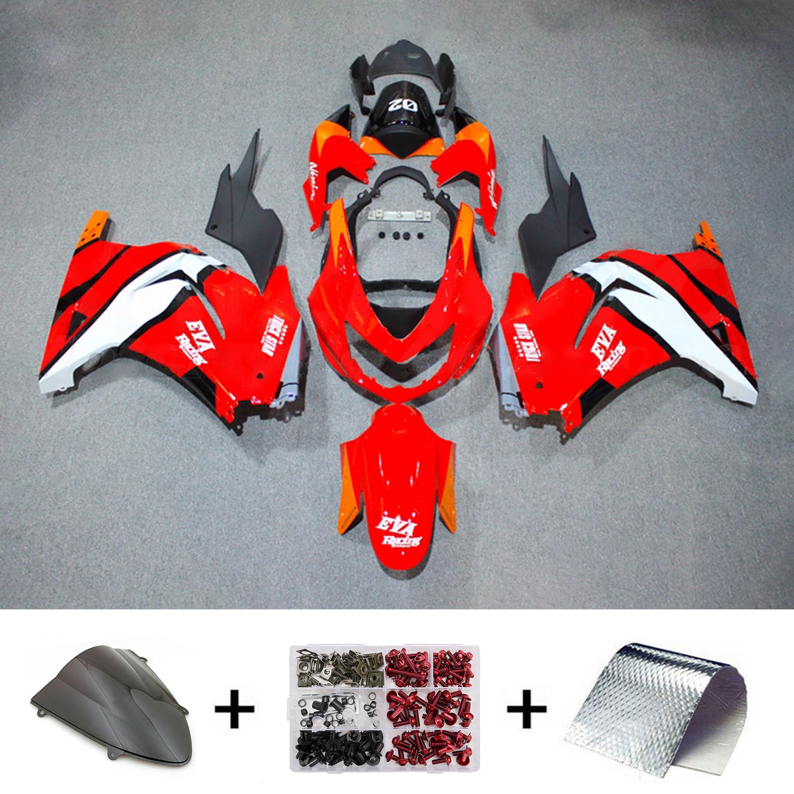 Injection Fairing Kit Bodywork Plastic ABS fit For Kawasaki EX250 Ninja250R 2008-2012