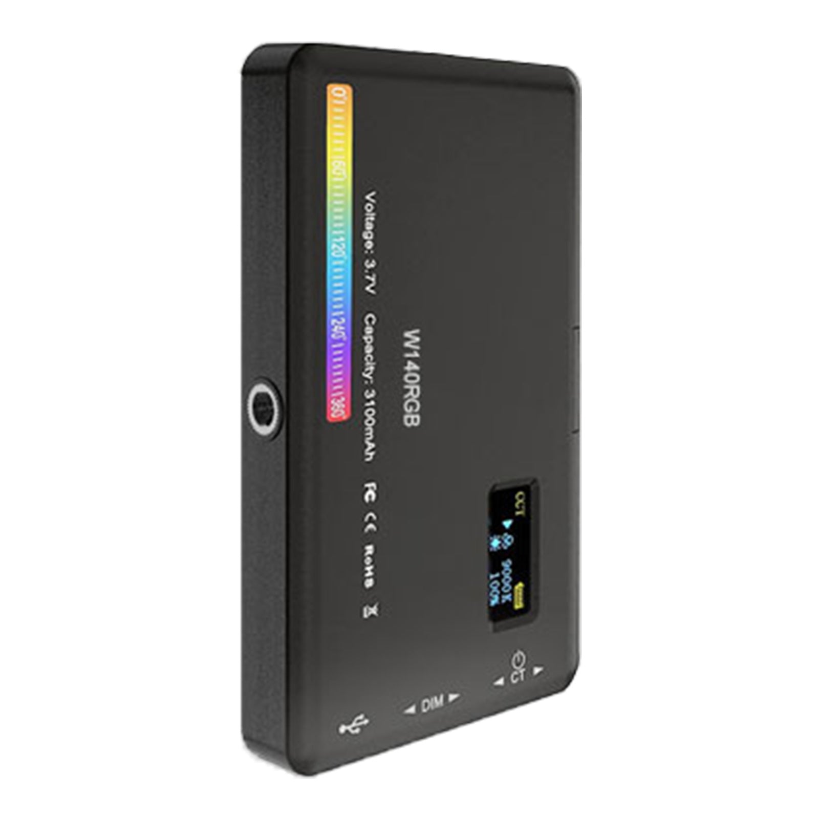 W140 RGB LED-videolampa fyllnadsljus videokamera mobiltelefon live skönhet utomhus