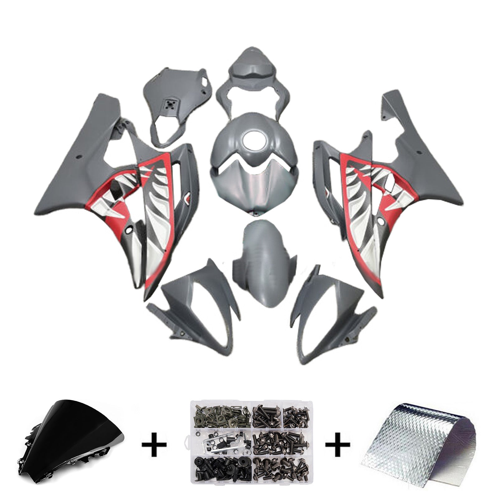 Kit de carénage d'injection carrosserie plastique ABS pour Yamaha YZFR6 YZF-R6 2006-2007