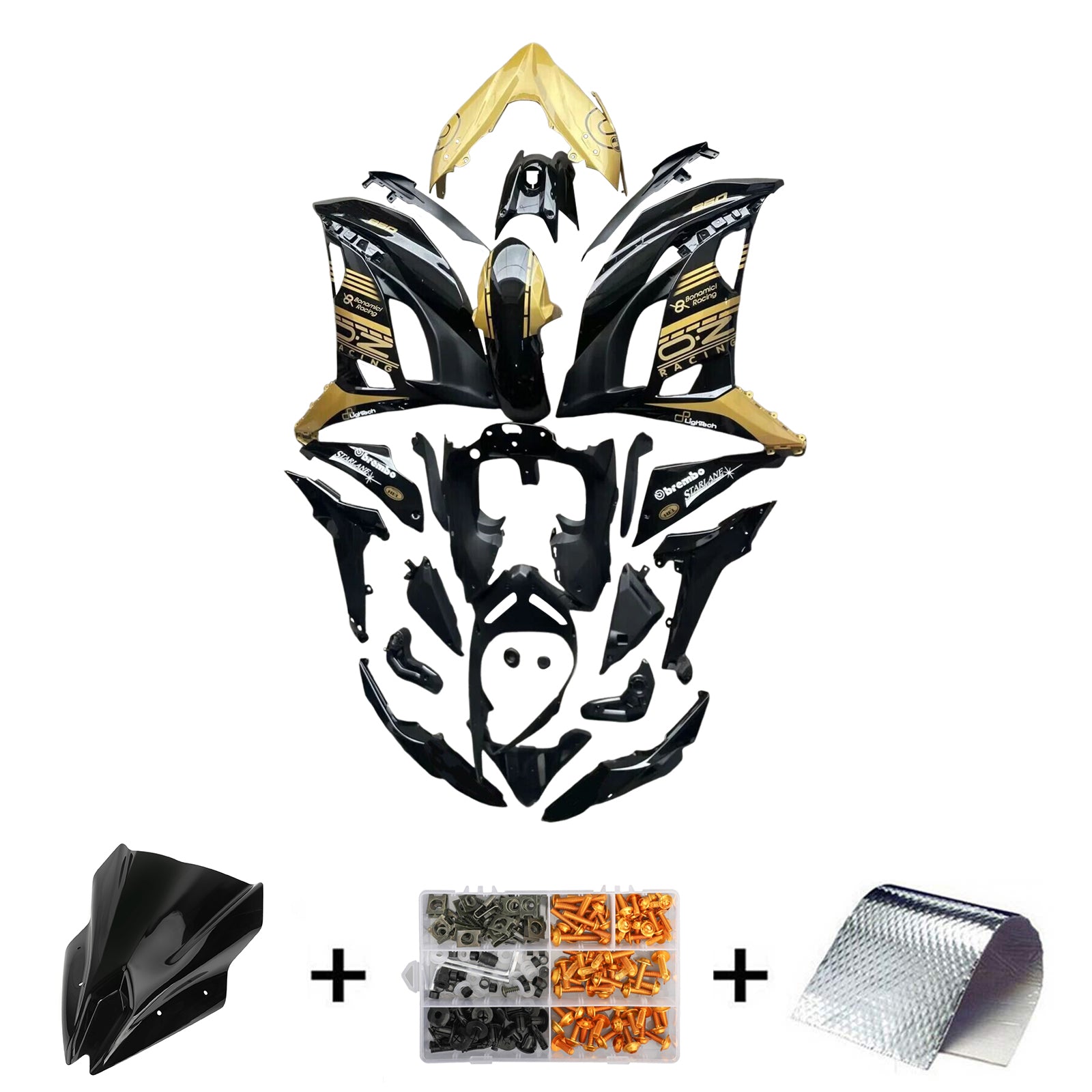 2017-2019 KAWASAKI ER6F/NINJA650R Kit de carénage injection de carrosserie en plastique Abs