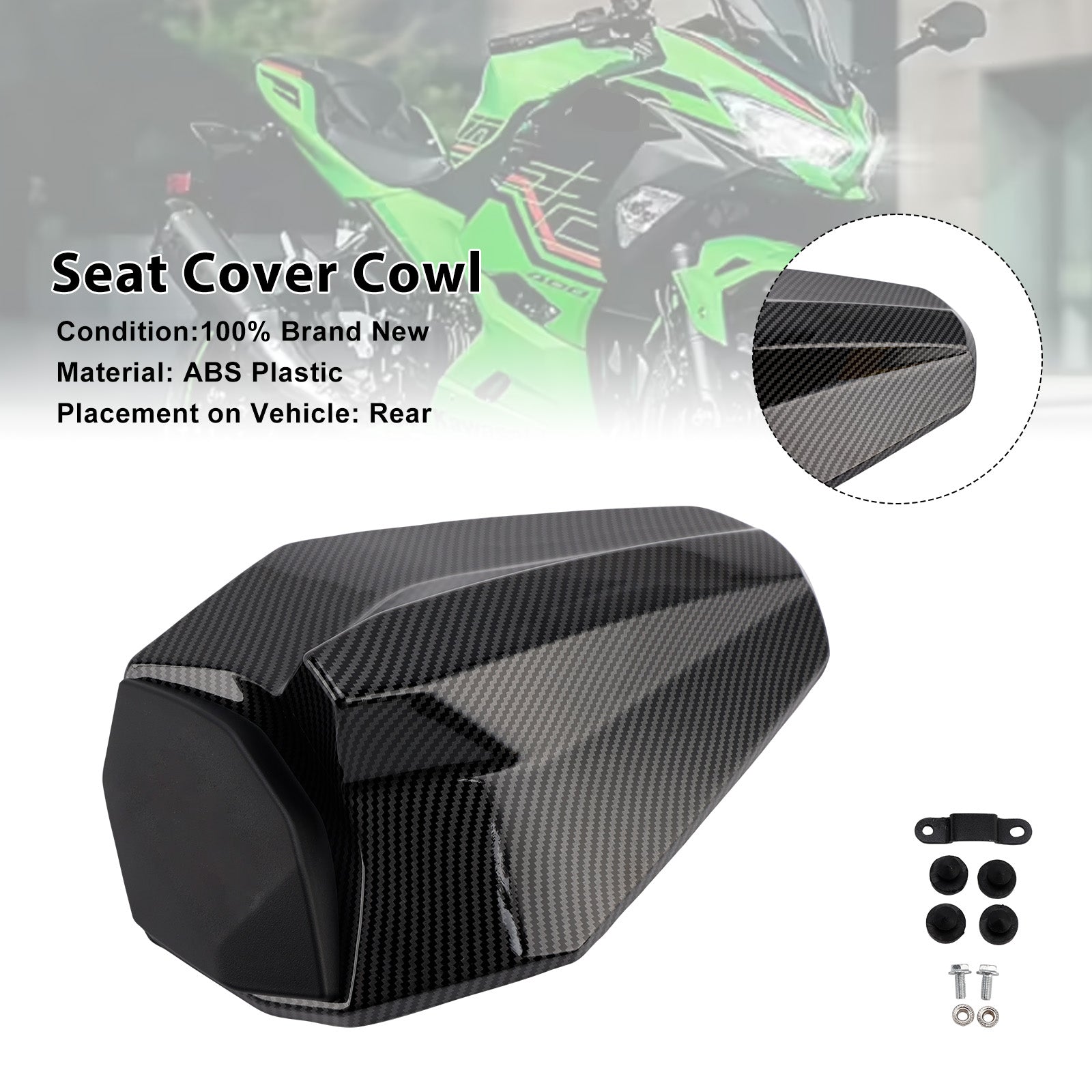 Racing Tail Rear Seat Fairing Cowl for Kawasaki ZX25R ZX4R ZX4RR 20-25