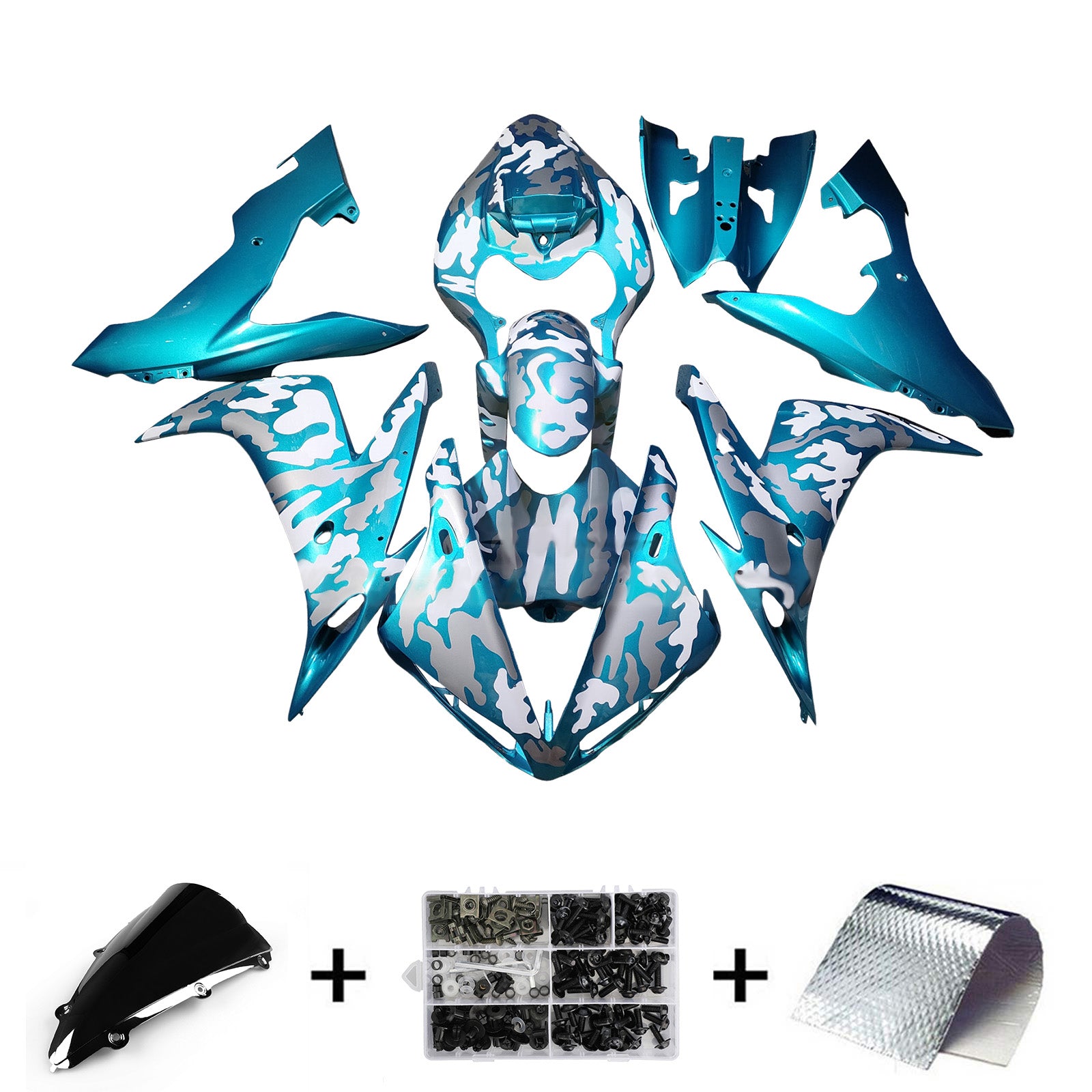 Injectiekuipset carrosserie kunststof ABS voor Yamaha YZFR1 YZF-R1 2004-2006