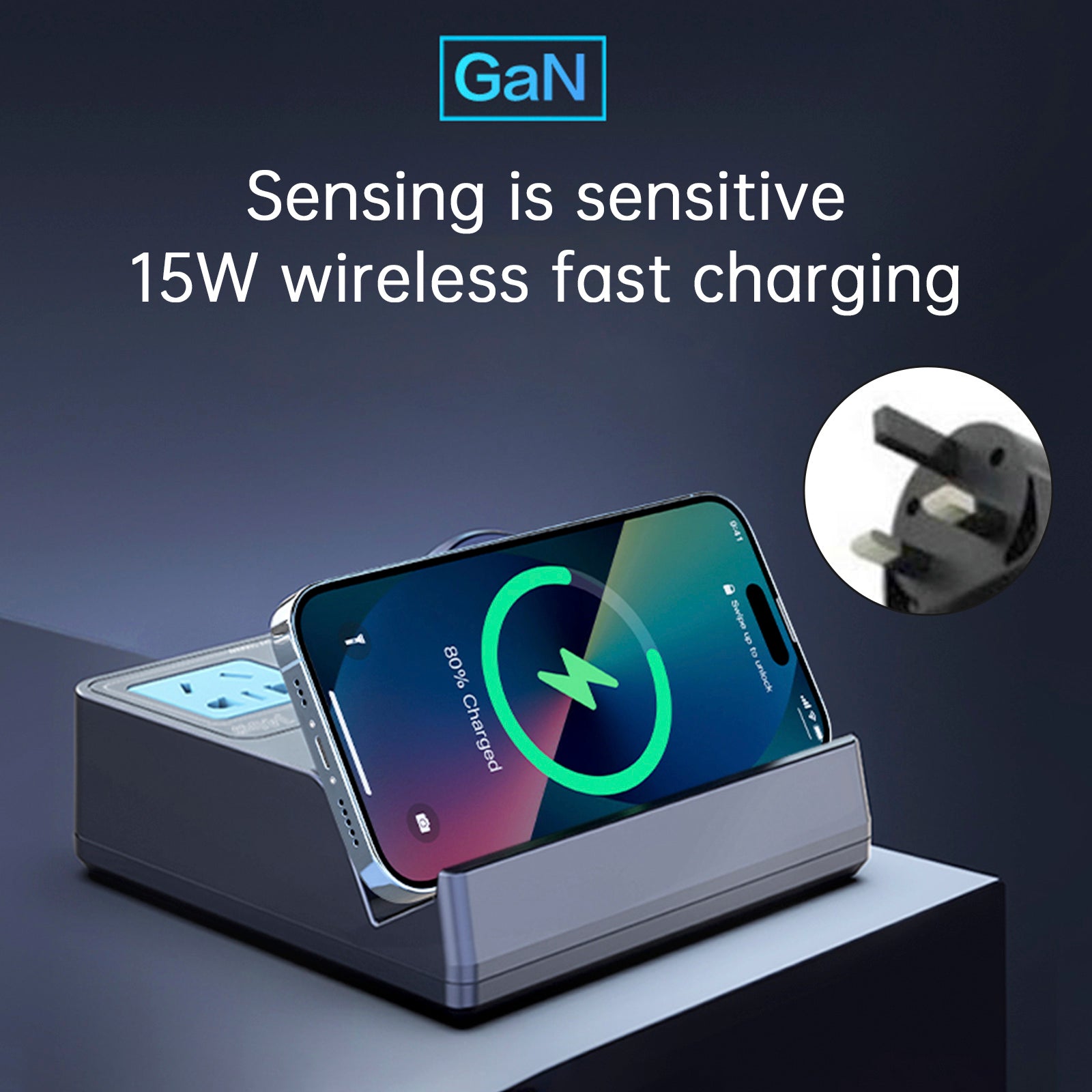 140W Smart Wireless Fast Charge Socket High Power PD100W Notatbok QC lading