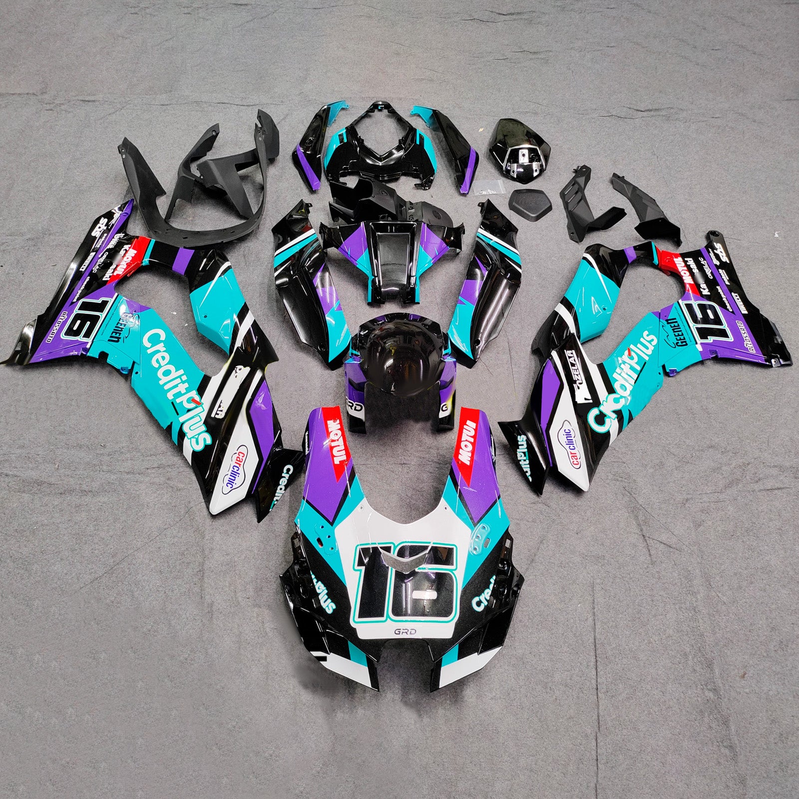 Kit carenatura iniezione Carrozzeria ABS adatto per Kawasaki ZX-10R ZX-10RR 2021-2025